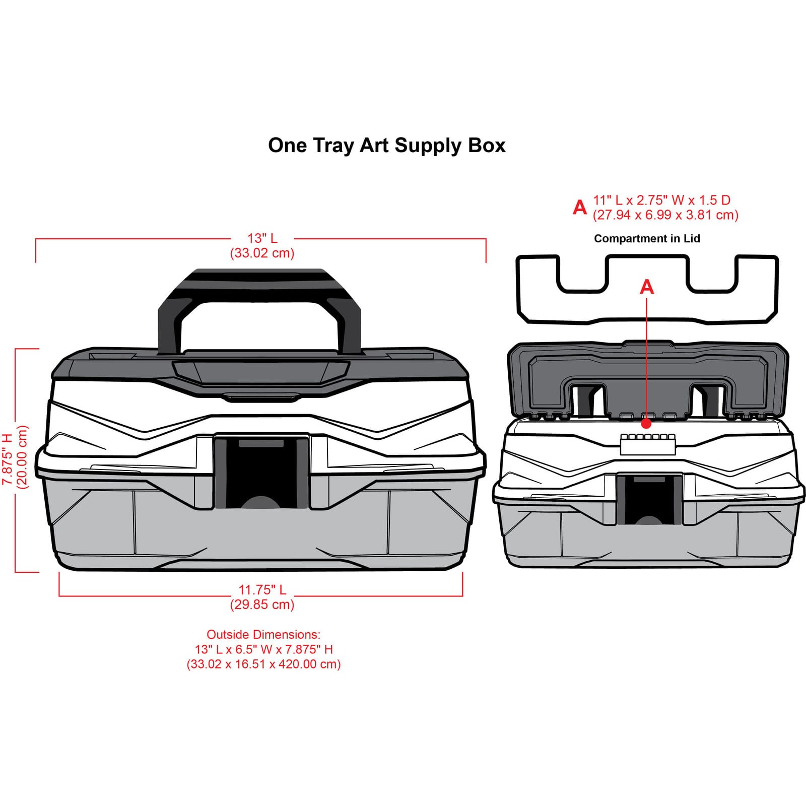 ArtBin 1 Tray Sketch Box, Black