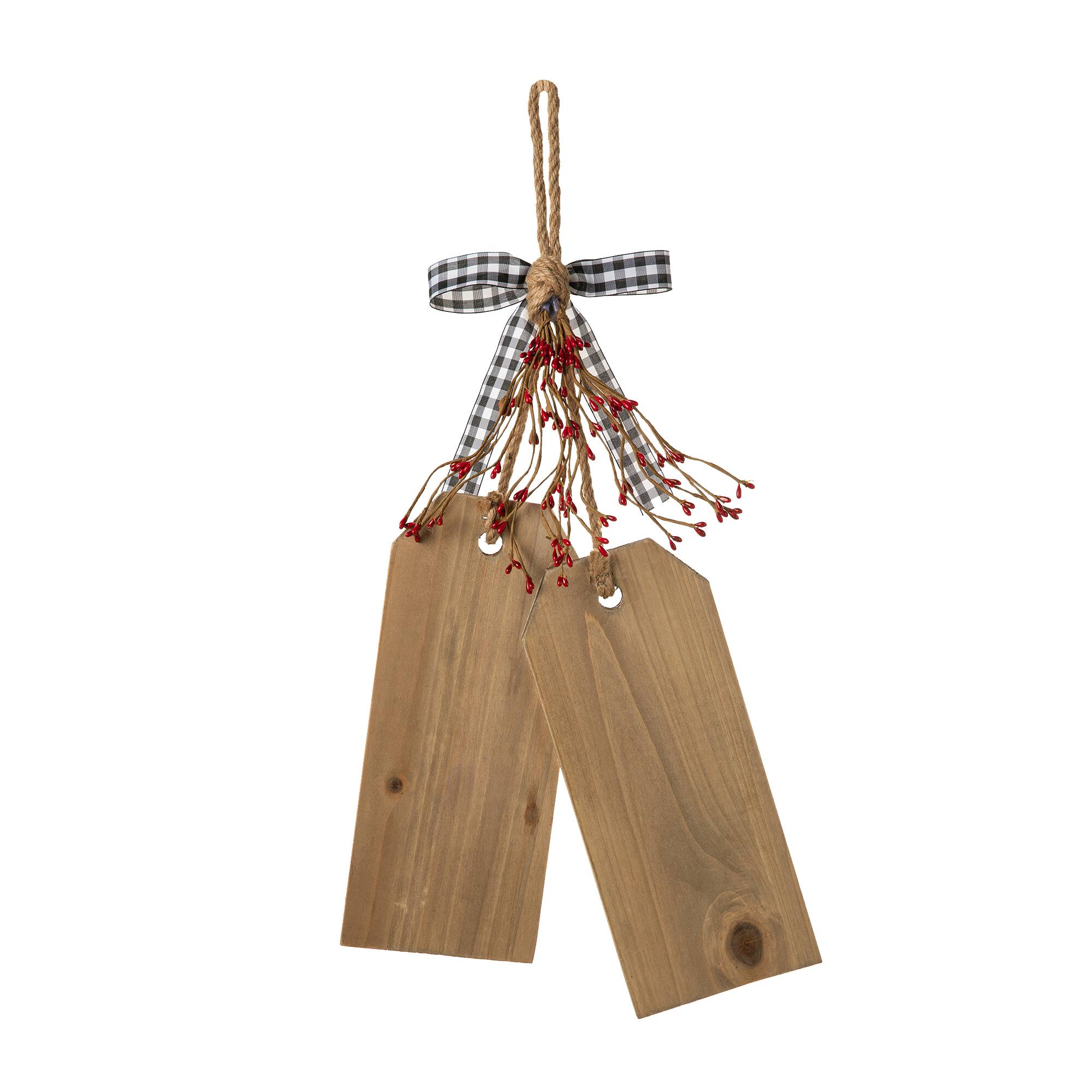 Glitzhome&#xAE; 24&#x22; Valentine&#x27;s Wooden Doorknob Hanging D&#xE9;cor