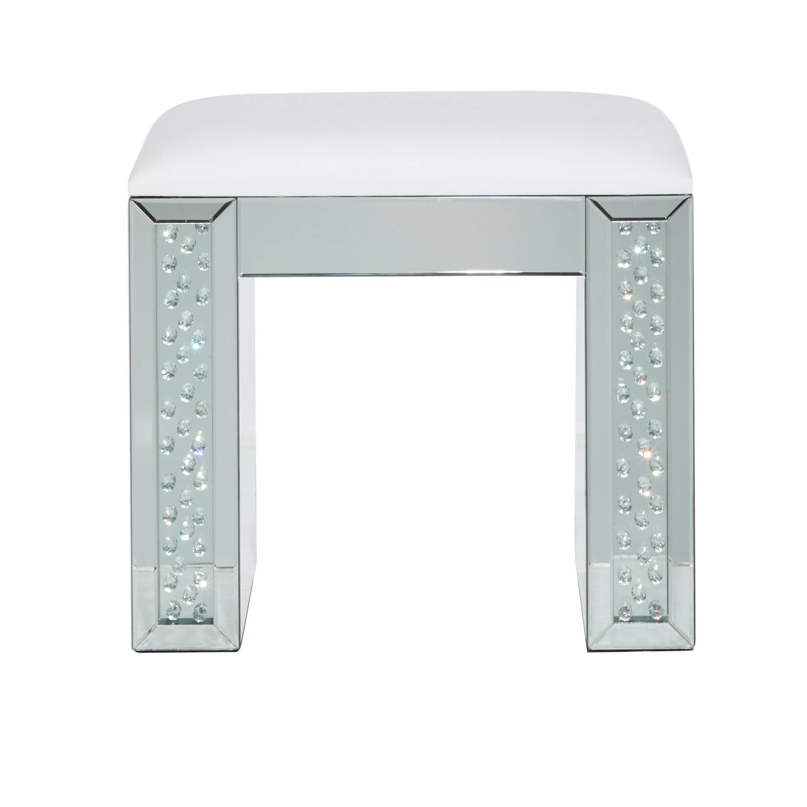 21&#x22; Silver Wood Glam Stool