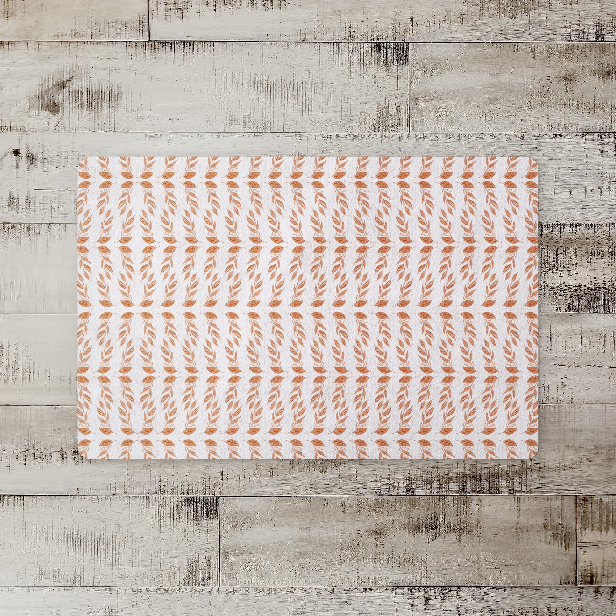 Orange Leaves Floor Mat