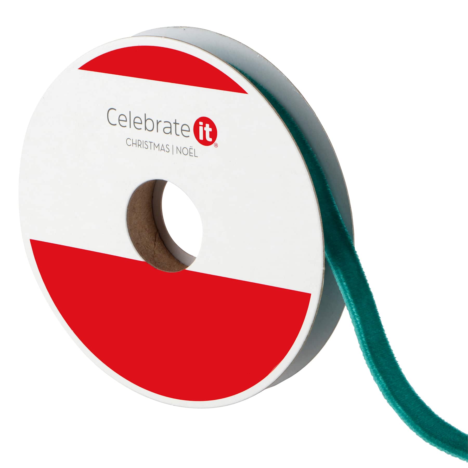 3/8&#x22; x 12ft. Velvet Ribbon by Celebrate It&#xAE; Christmas