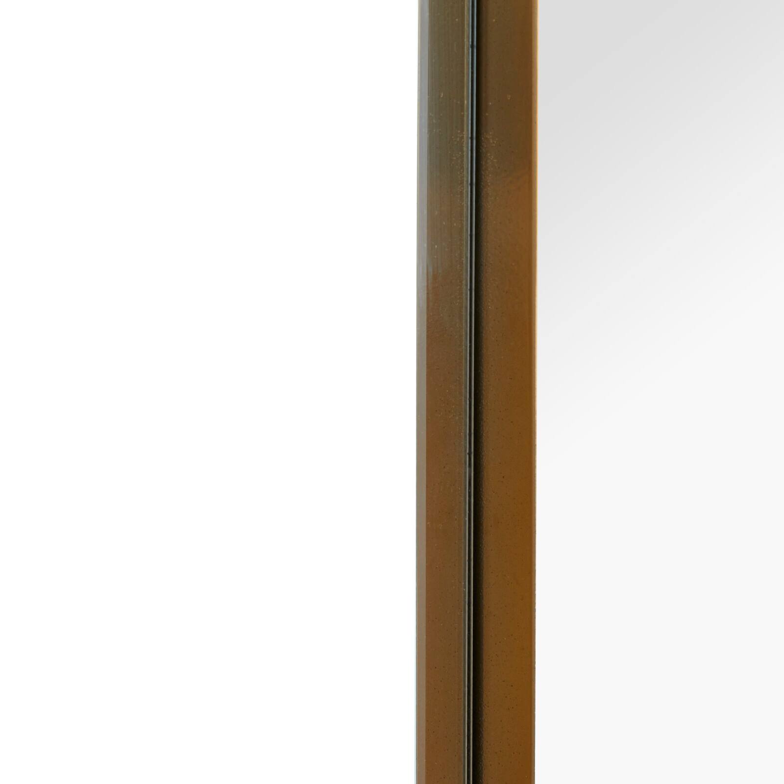 Gold Iron Contemporary Wall Mirror, 13" x 13" x 2"