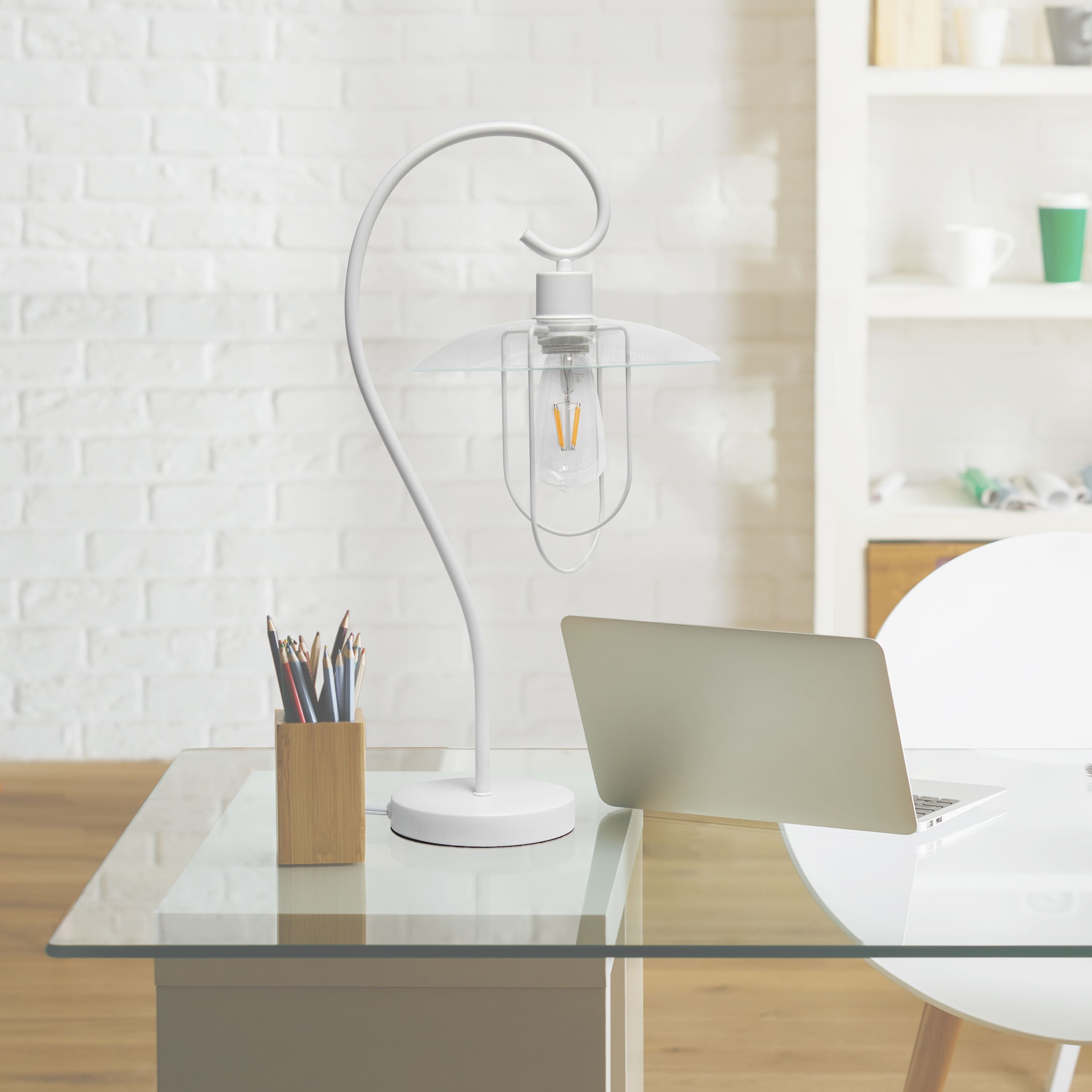 Lalia Home Modern Metal Scroll Table Lamp