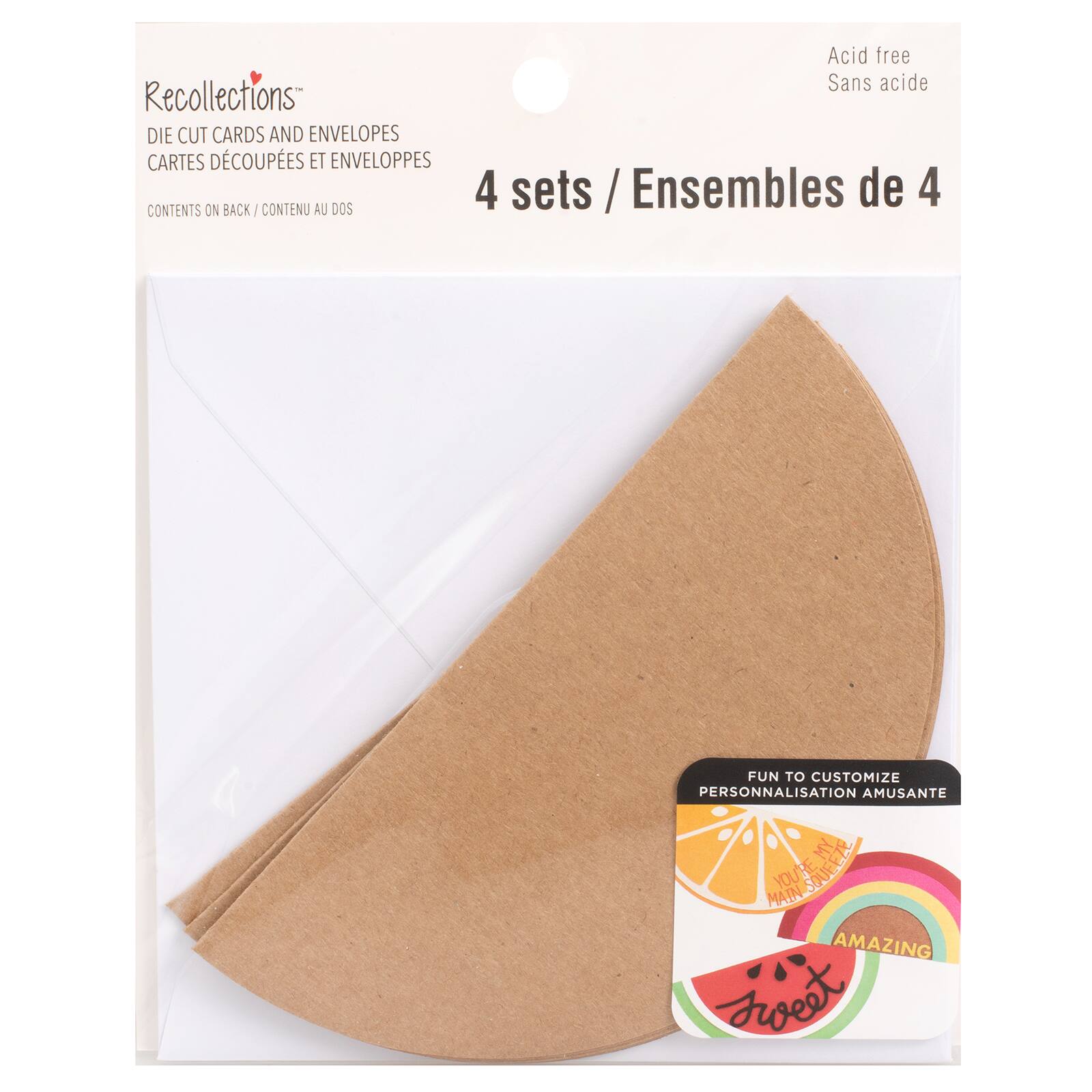 5 5 X 2 85 Half Circle Cards Envelopes By Recollections 4ct Michaels