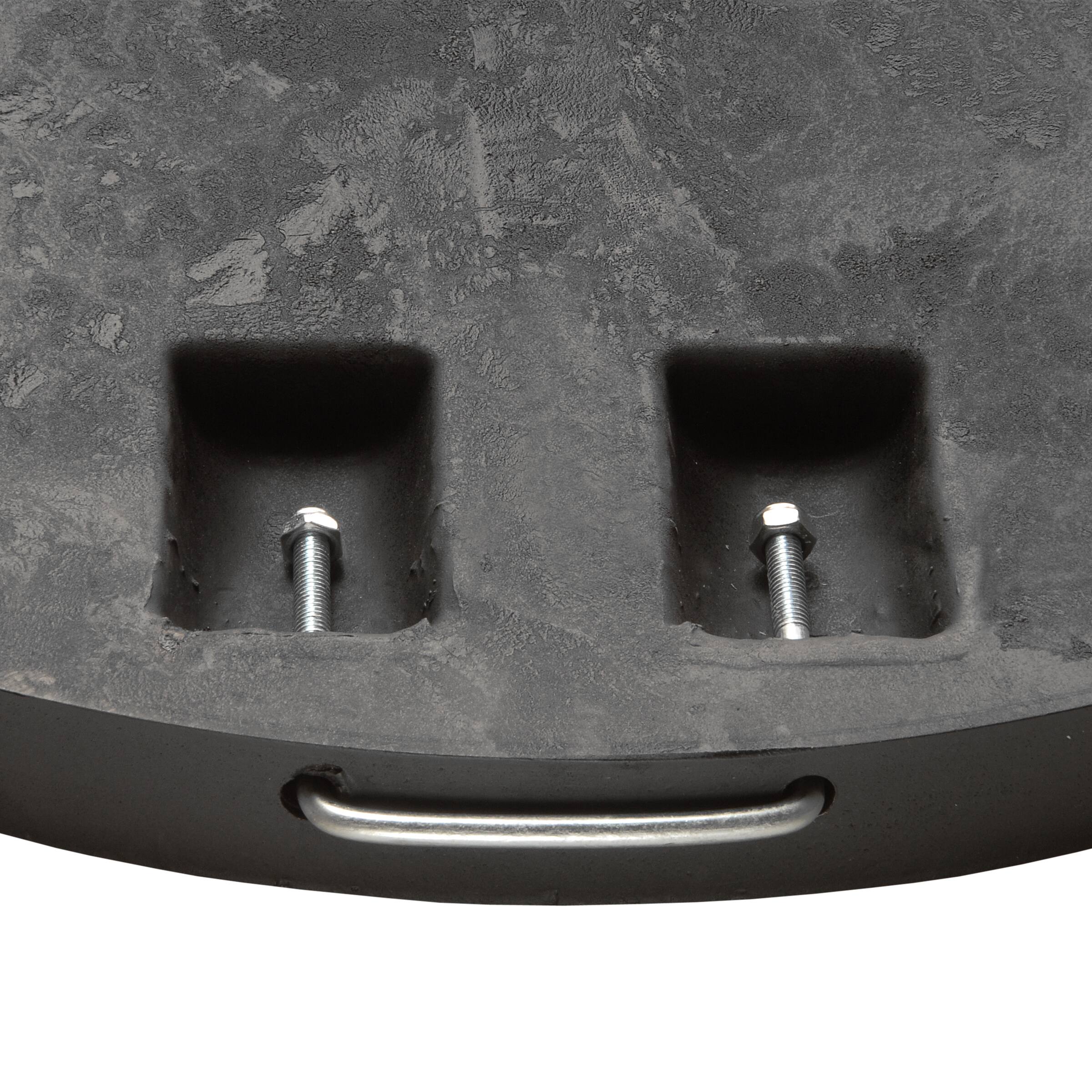 25" Black Metal Pie Shaped Umbrella Base