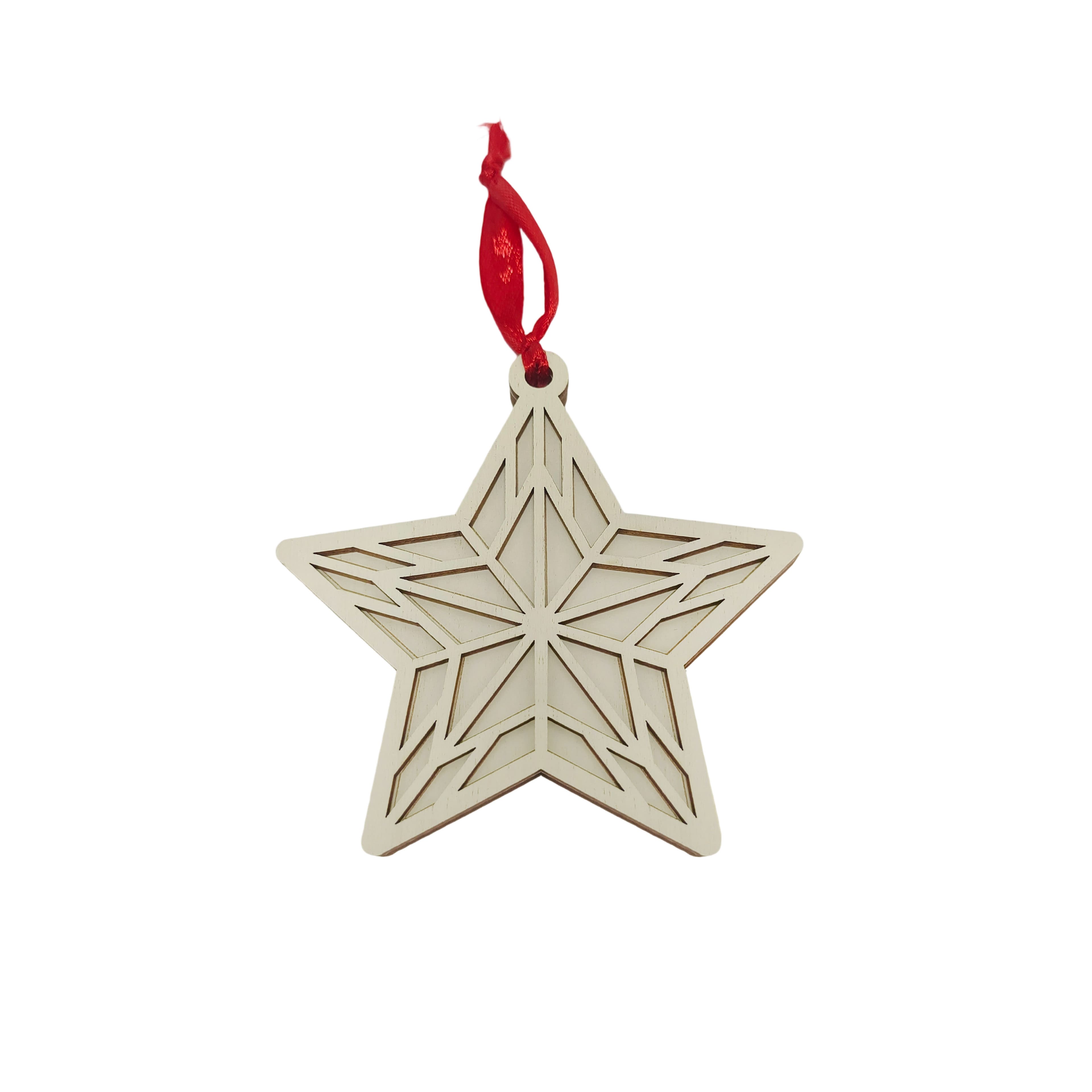4&#x22; DIY Wood Quilted Star Ornament by Make Market&#xAE;