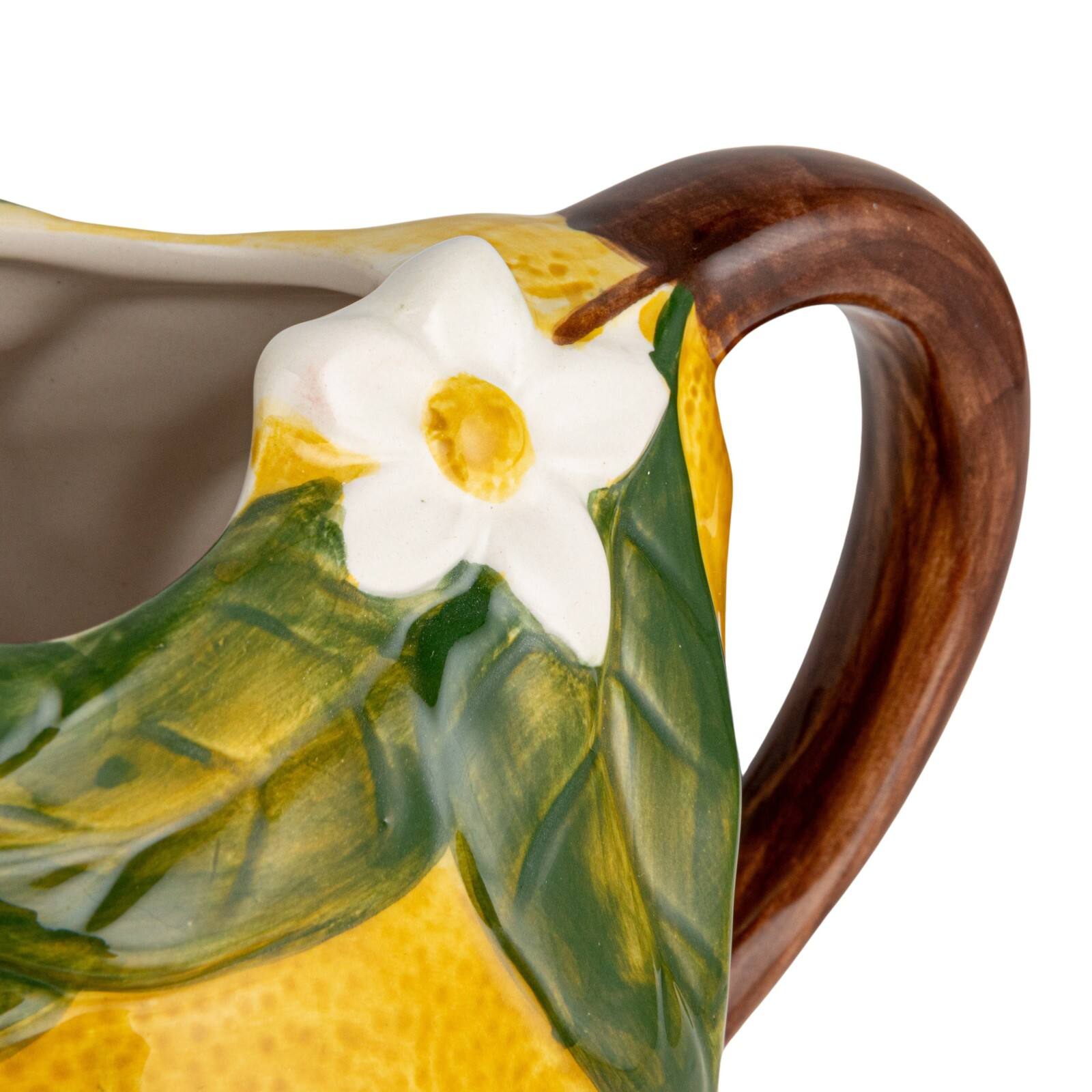 Hello Honey&#xAE; 6.25&#x22; Sunny Orchard Stoneware Lemon Pitcher