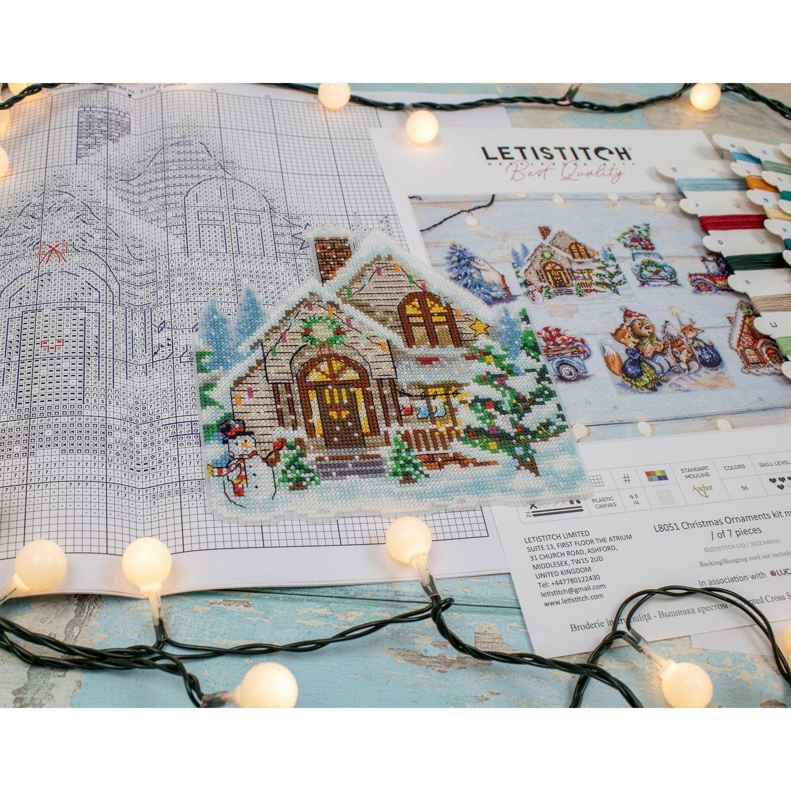 Letistitch Christmas Ornaments Counted Cross Stitch Kit