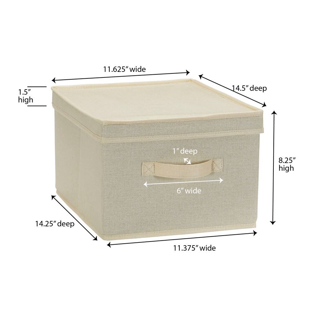 Household Essentials Fabric Storage Bin with Lid, 2ct.