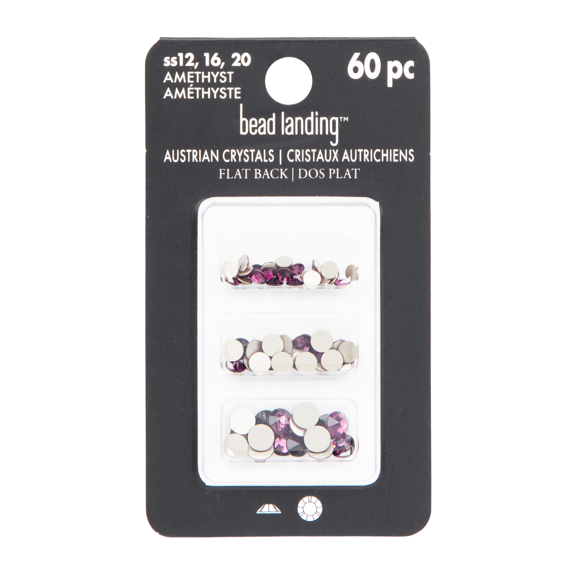 Round Flatback Austrian Crystals Mix by Bead Landing&#x2122;, 60ct.