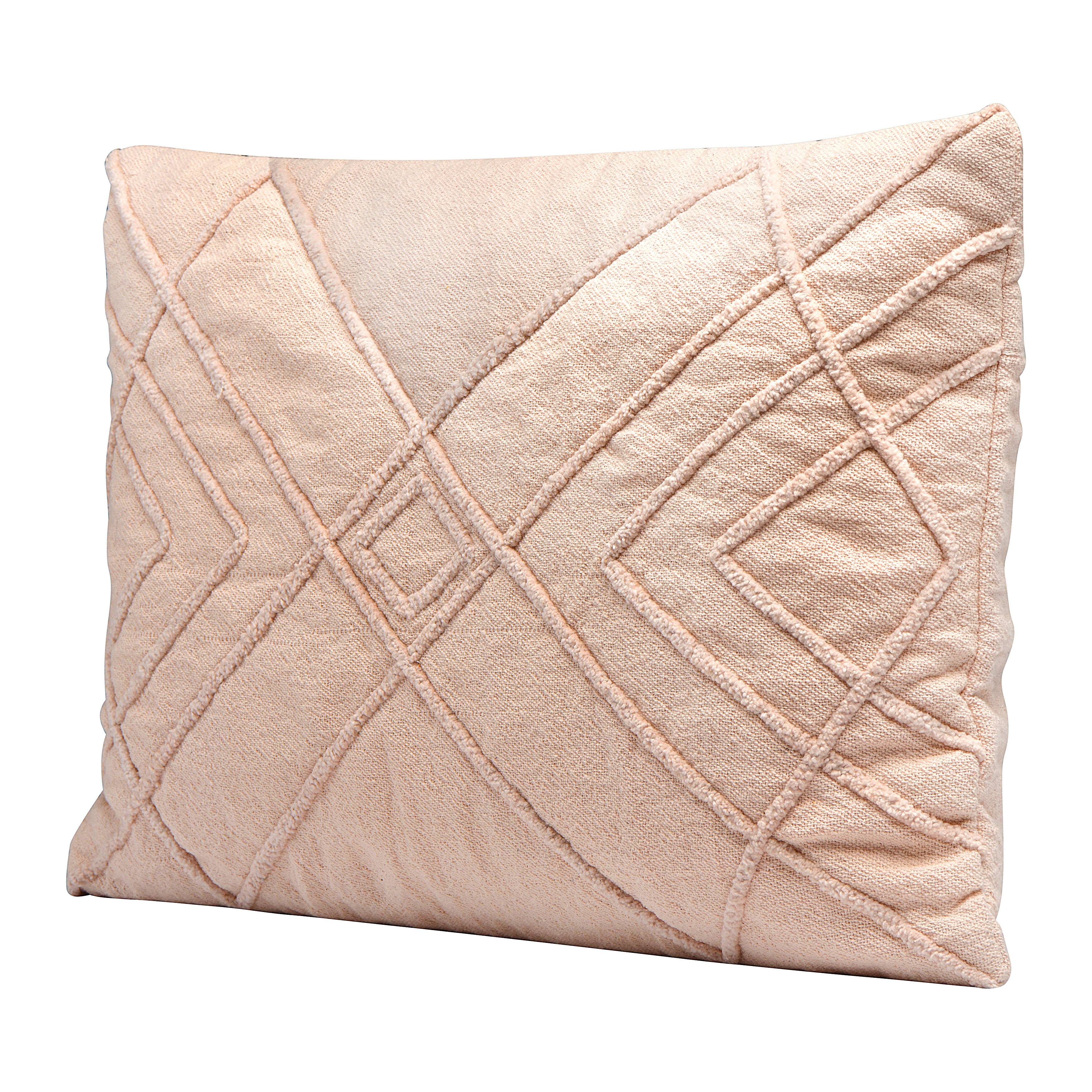 Hello Honey® Embroidered Cotton Geometric Lumbar Pillow