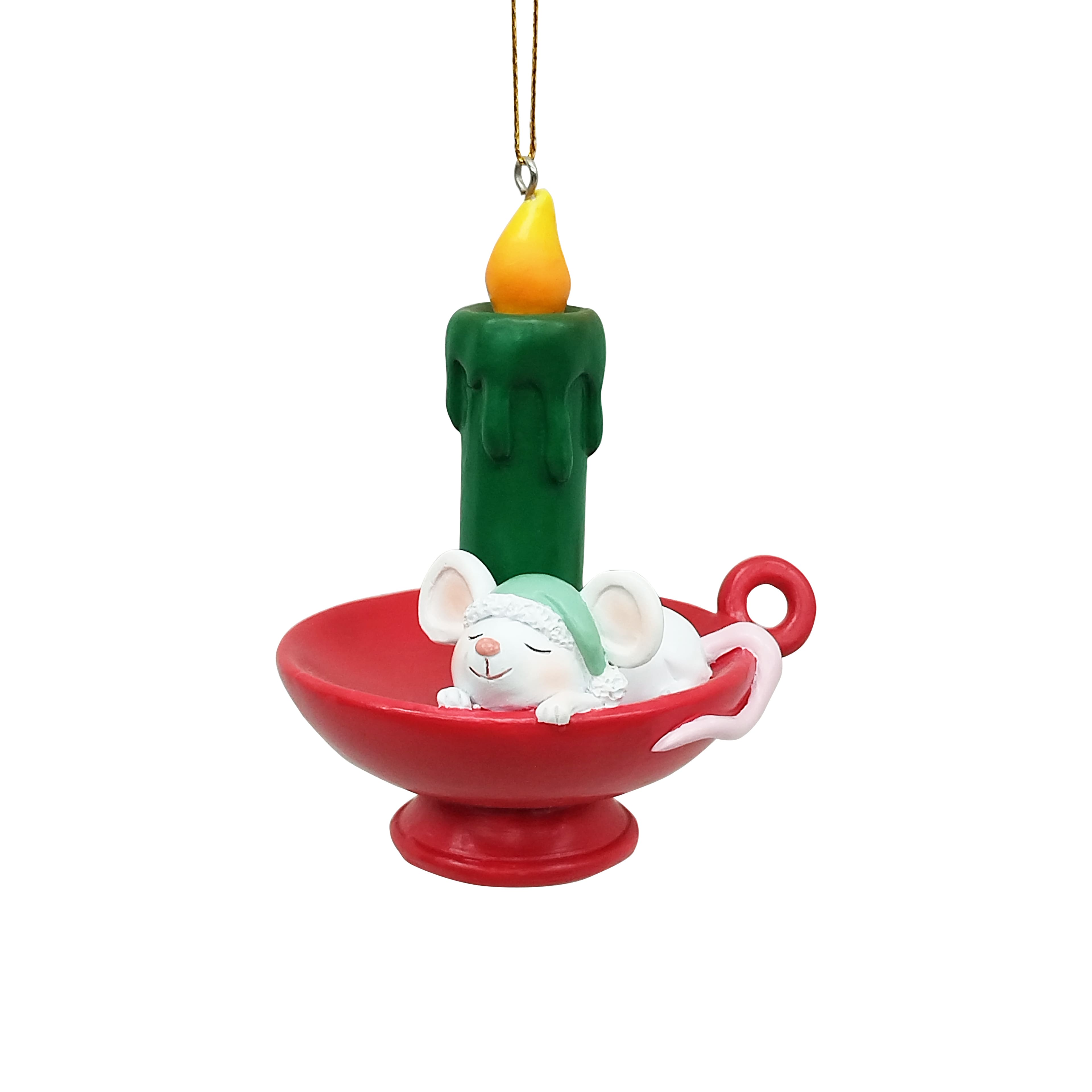 4&#x22; Candle with Mouse Ornament by Ashland&#xAE;