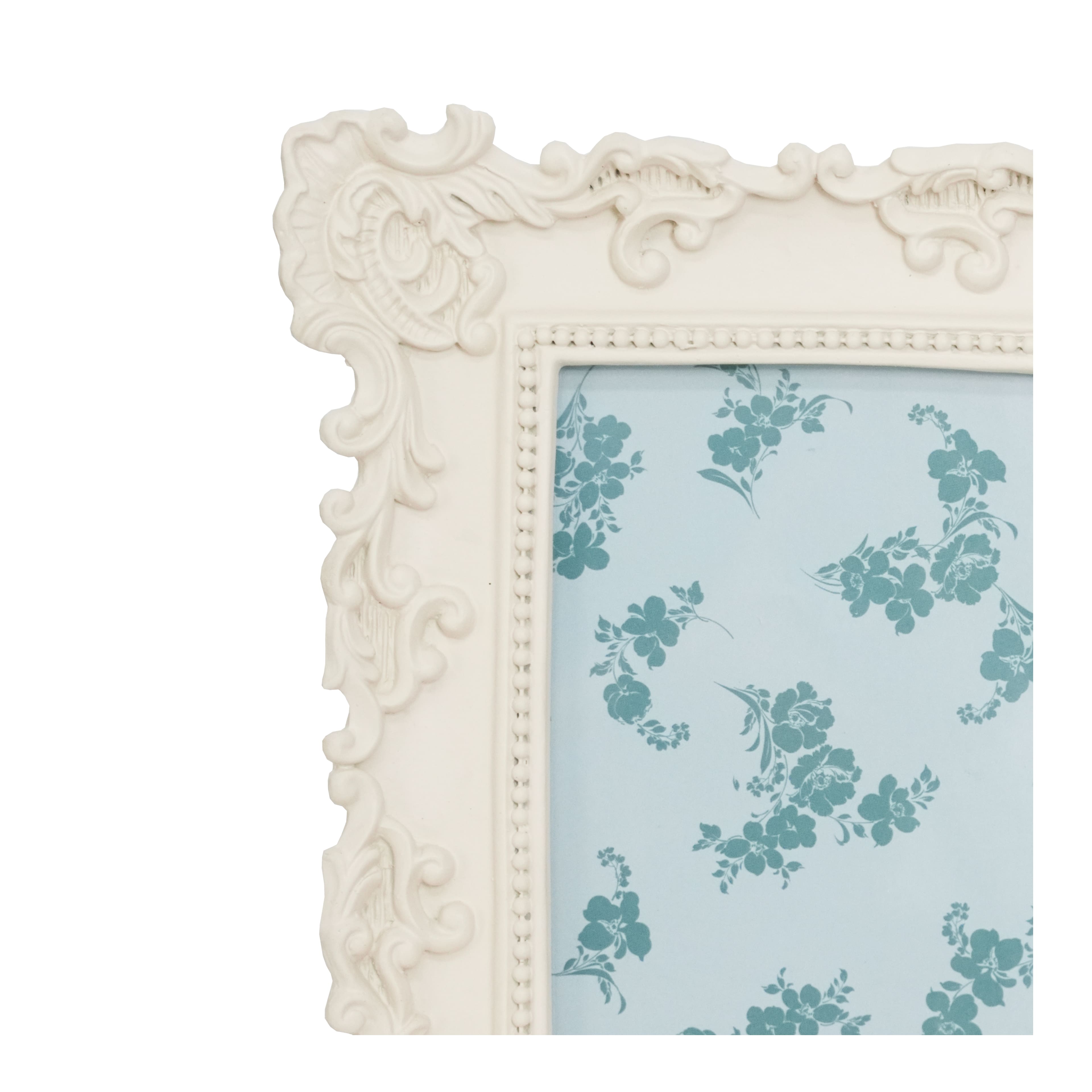 Just Jane 4&#x22; x 6&#x22; White Scroll Frame by Studio D&#xE9;cor&#xAE;