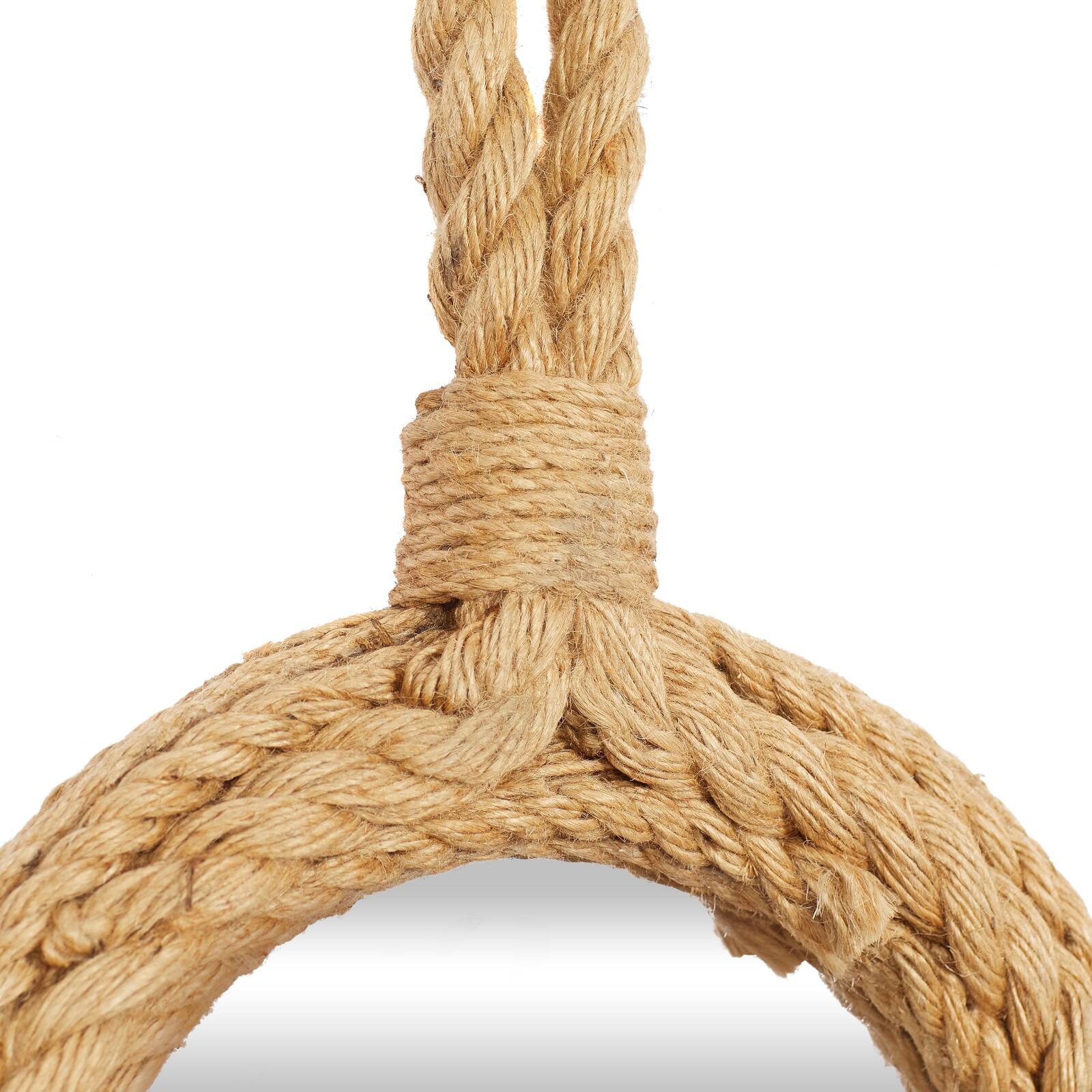 Natural Brown Rope Coastal Wall Mirrors Set