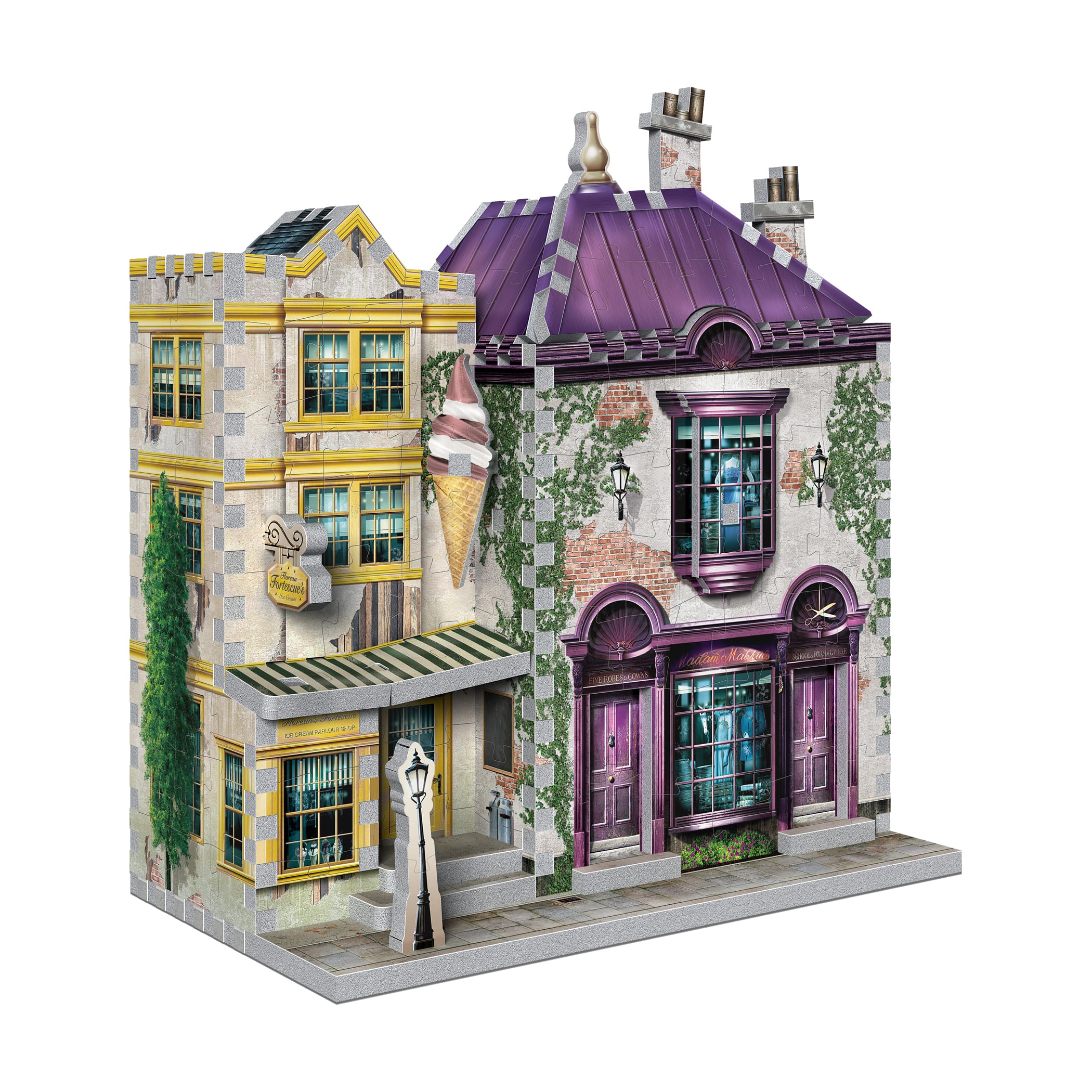 Harry Potter Diagon Alley Collection Madam Malkin&#x27;s&#x2122; &#x26; Florean Fortescue&#x27;s Ice Cream&#x2122; 290 Piece 3D Puzzle