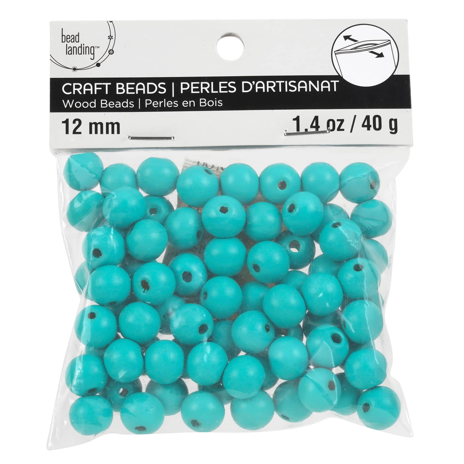 Turquoise Wooden Round Beads, 12mm by Bead Landing&#x2122;