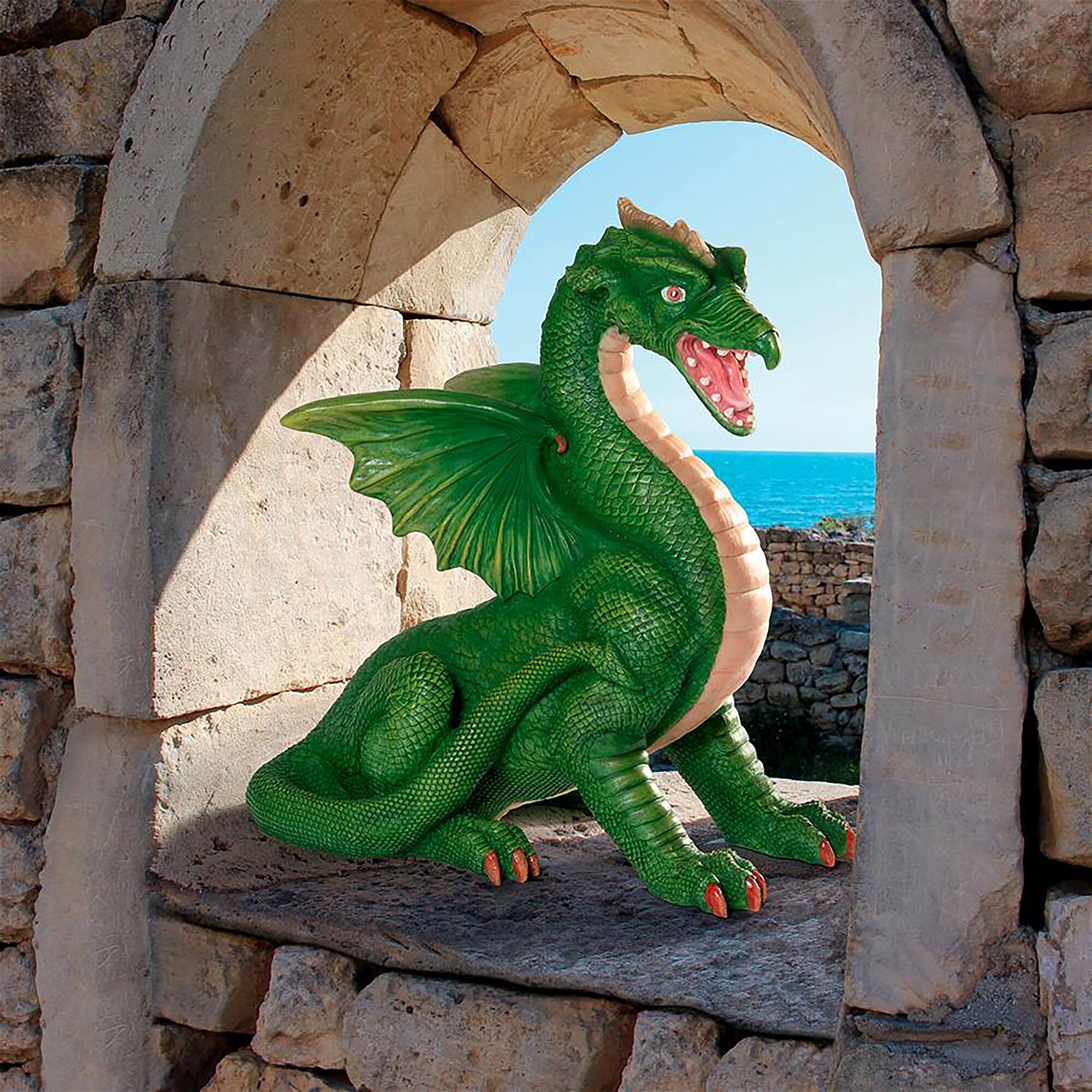 Design Toscano 13&#x22; Ormarr Dragon Monster of the Drawbridge Moat Statue