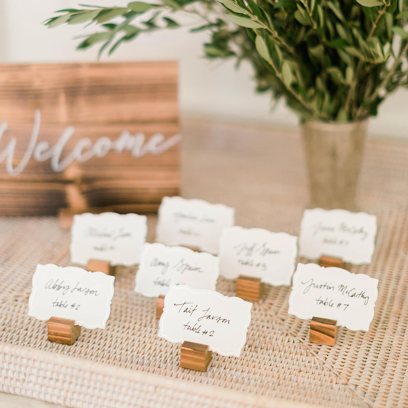 Wood Place Card Holders, 12ct. by Celebrate It&#x2122;