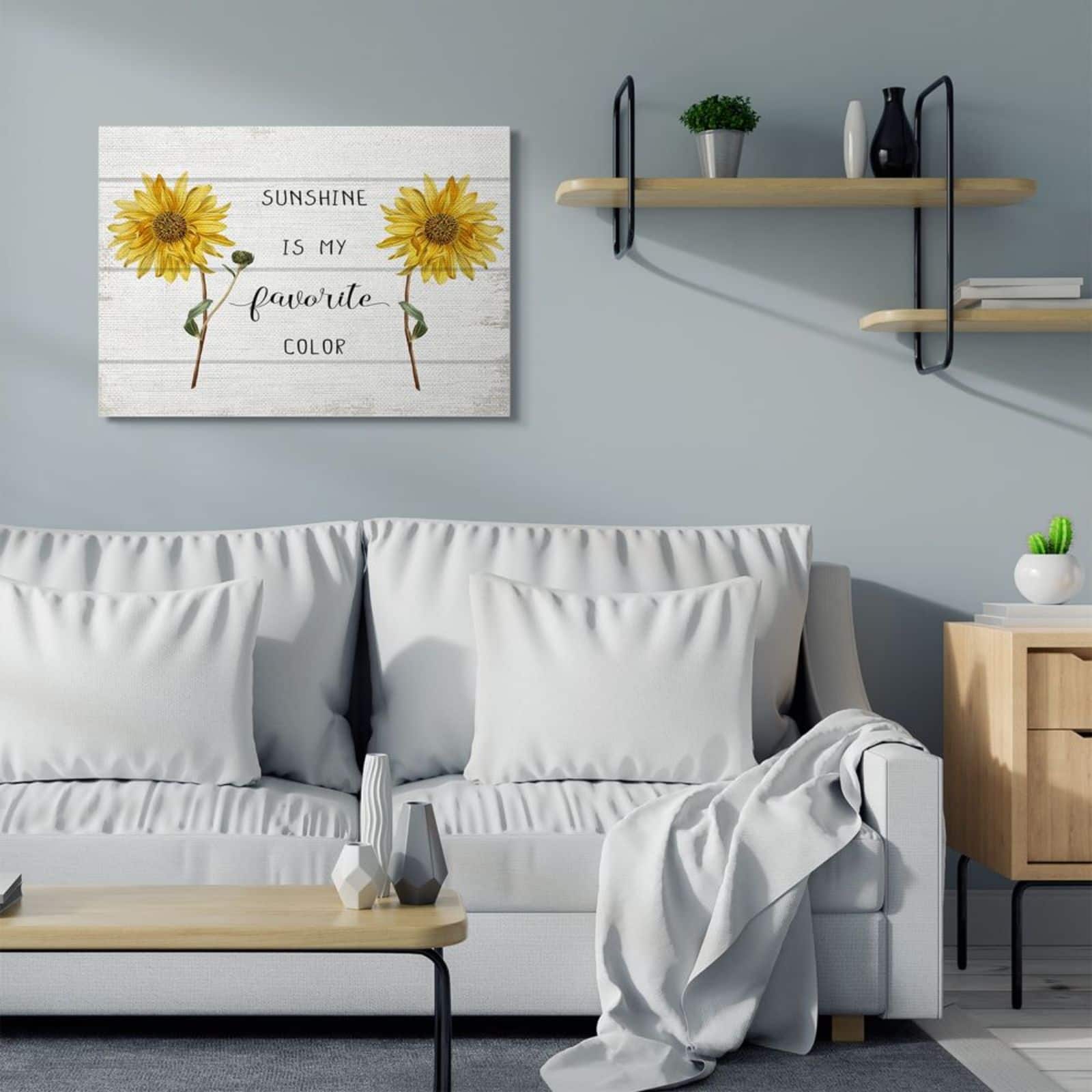Stupell Industries Sunshine is My Favorite Color Canvas Wall Art