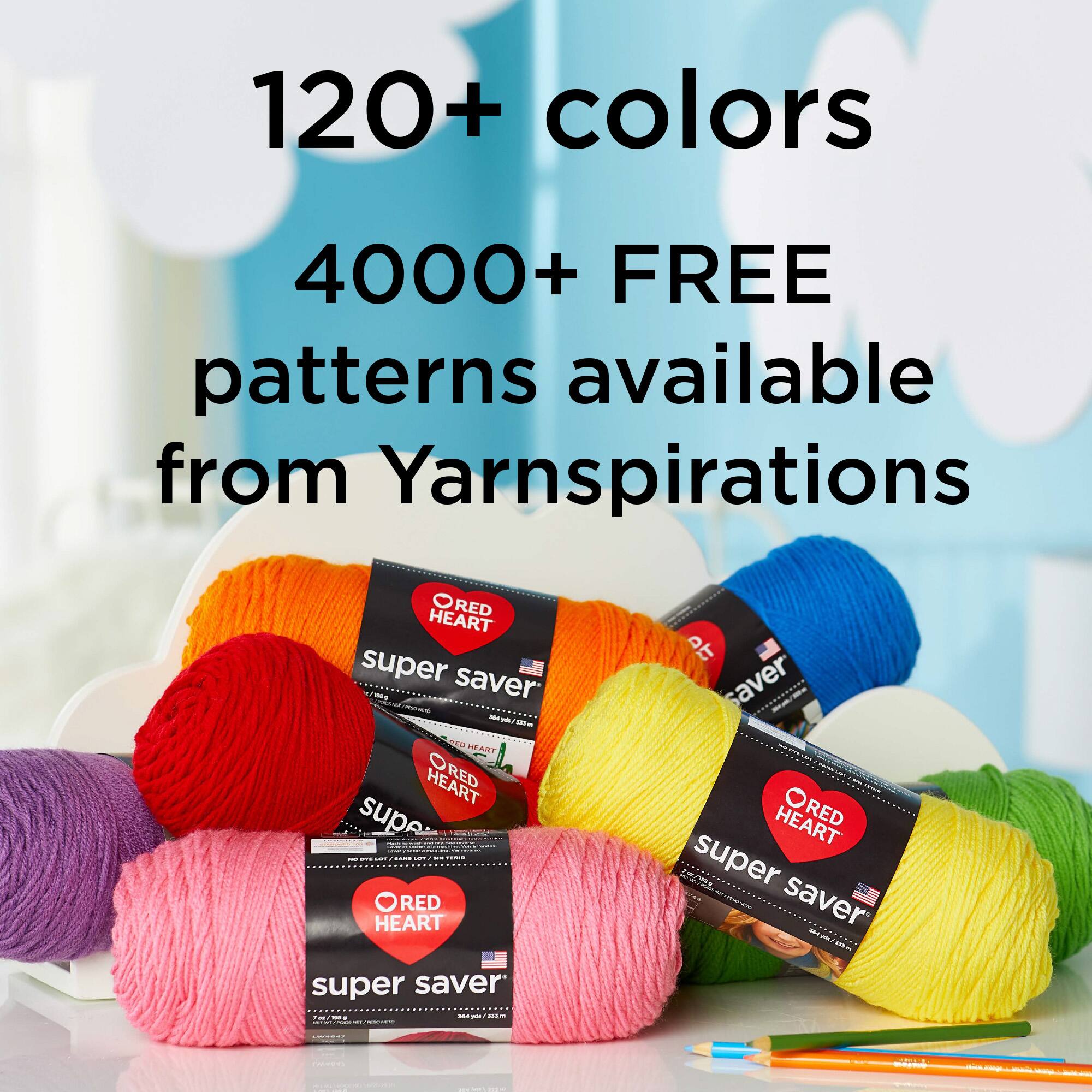 RED HEART Super Saver Jumbo Yarn, 14 Ounce, Various Colors – L & D Novelties