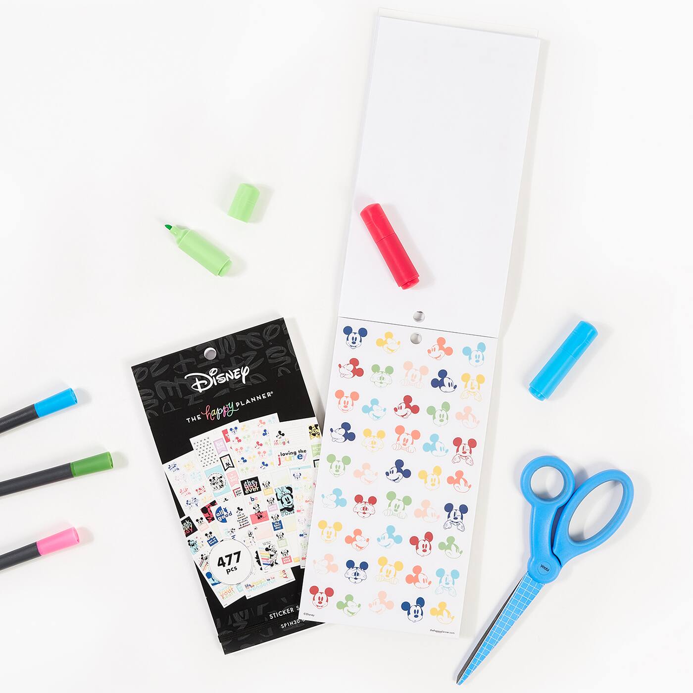 NEW The Happy Planner Disney Mickey Colorblock Sticker Pack 477 Pcs. 
