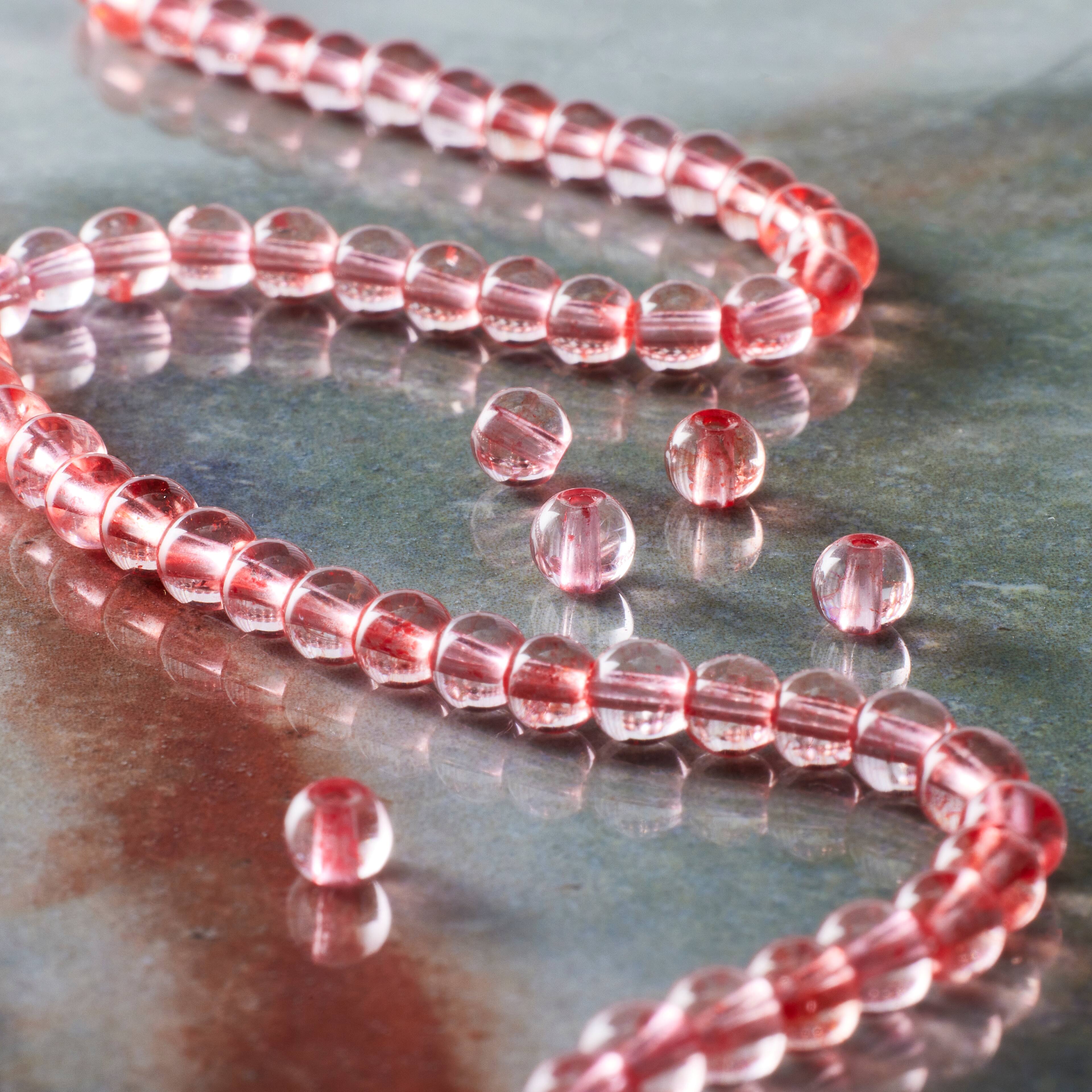 12 Pack: Pink Dyed Quartz Round Beads by Bead Landing™