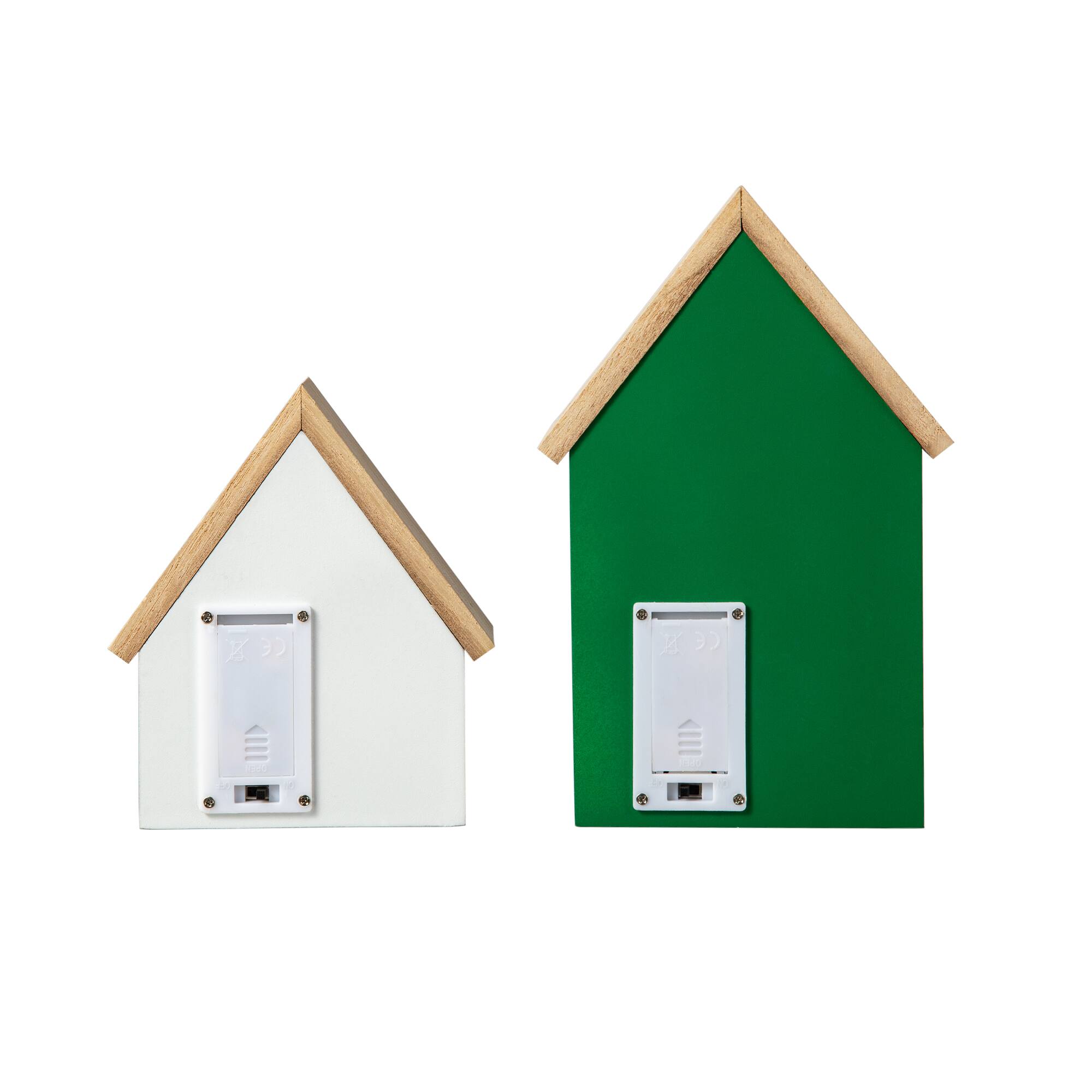 Glitzhome® Lighted St. Patrick's Wooden House Table Décor Set