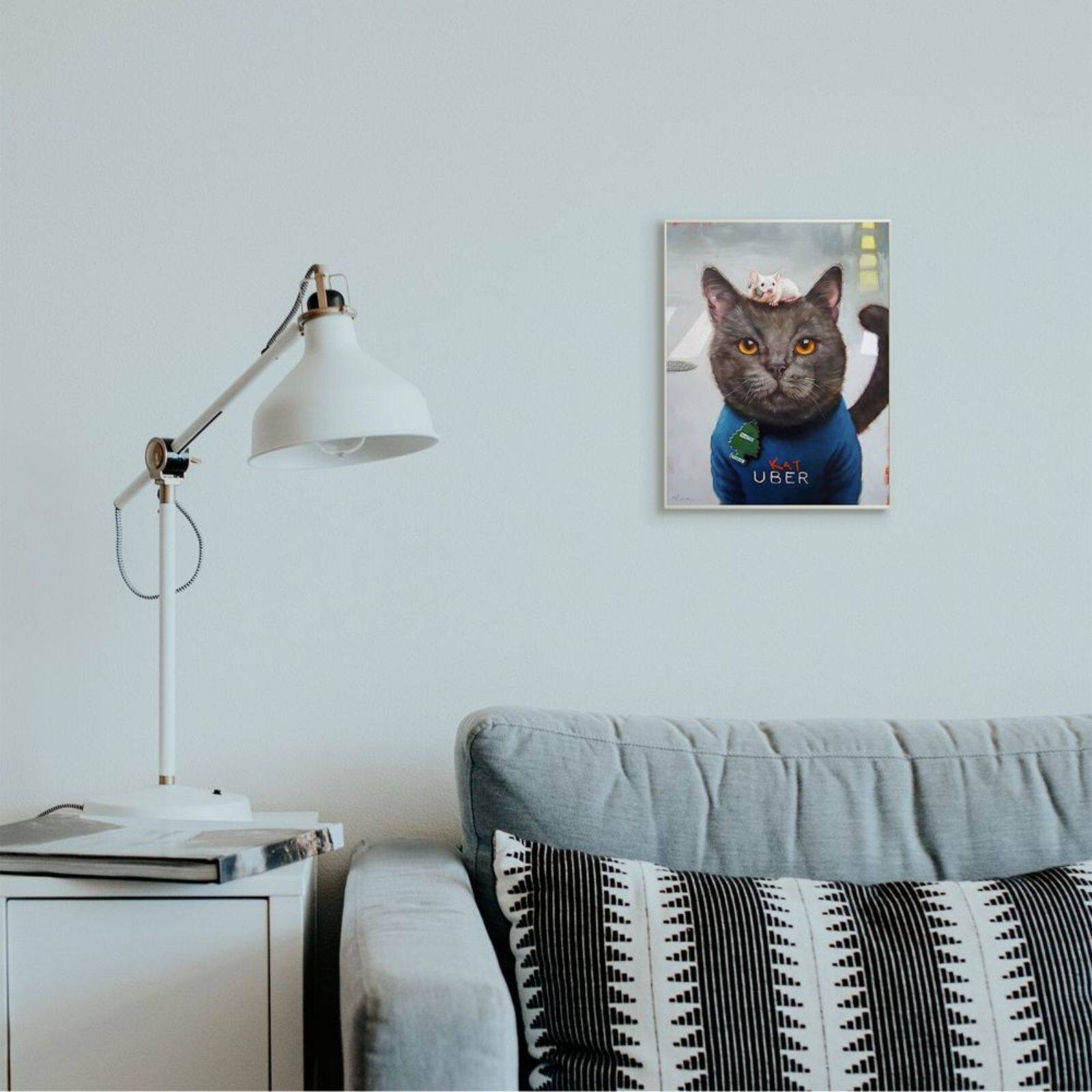 Stupell Industries Cat Taxi Ride Share Wall Art