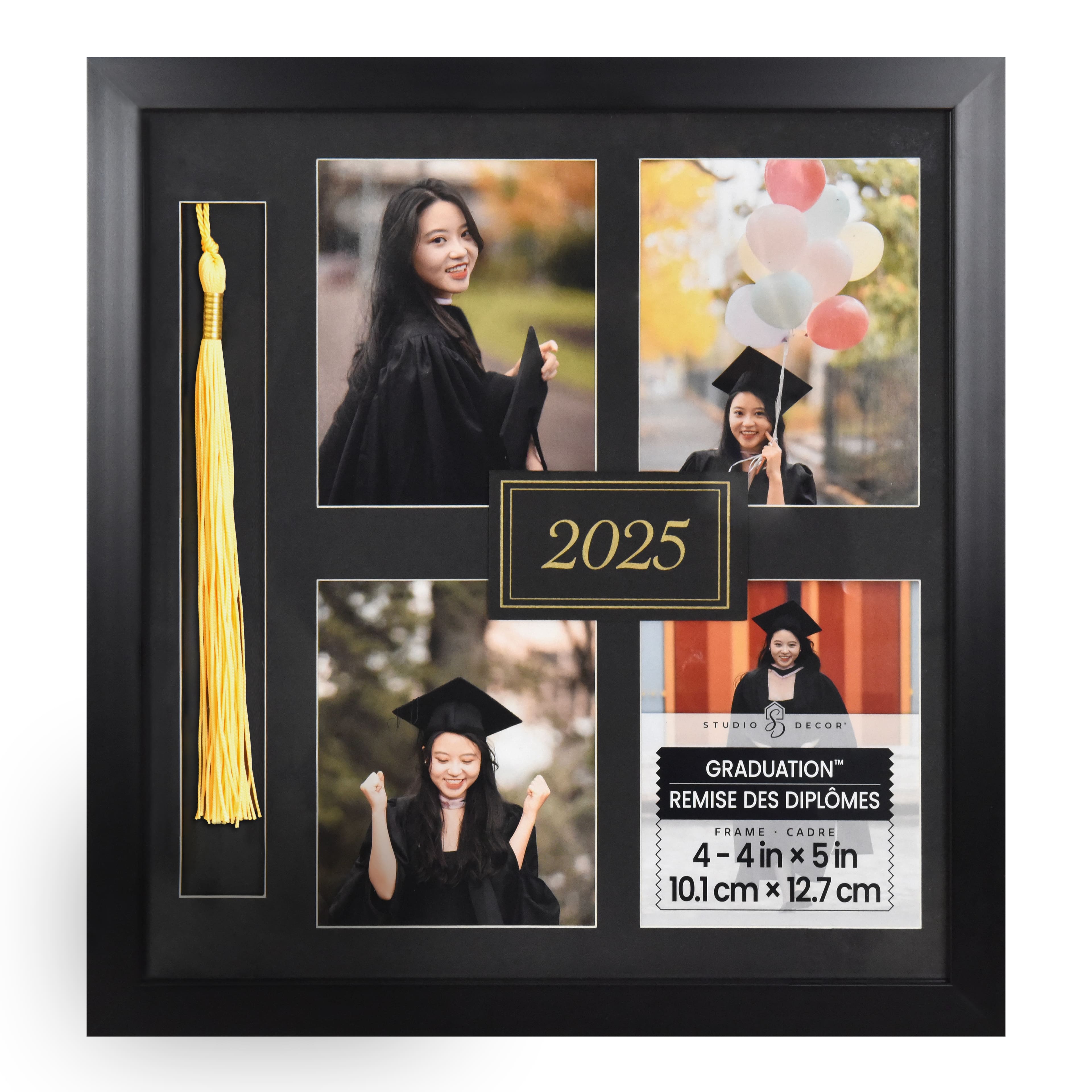 4 Opening Graduation™ 4" x 5" Black 2025 Frame with Mat by Studio Décor® 10767958