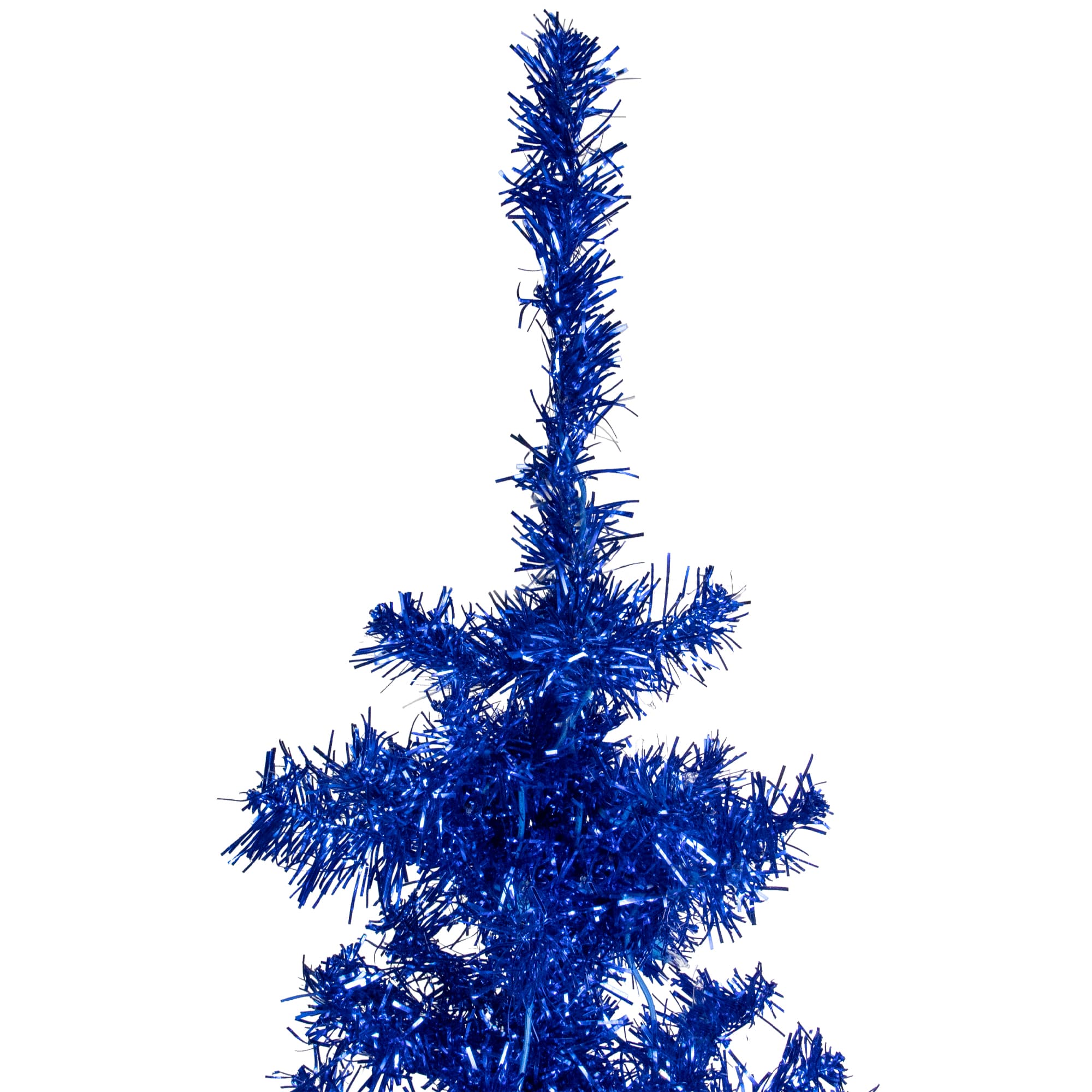 4ft. Unlit Blue Tinsel Artificial Christmas Tree