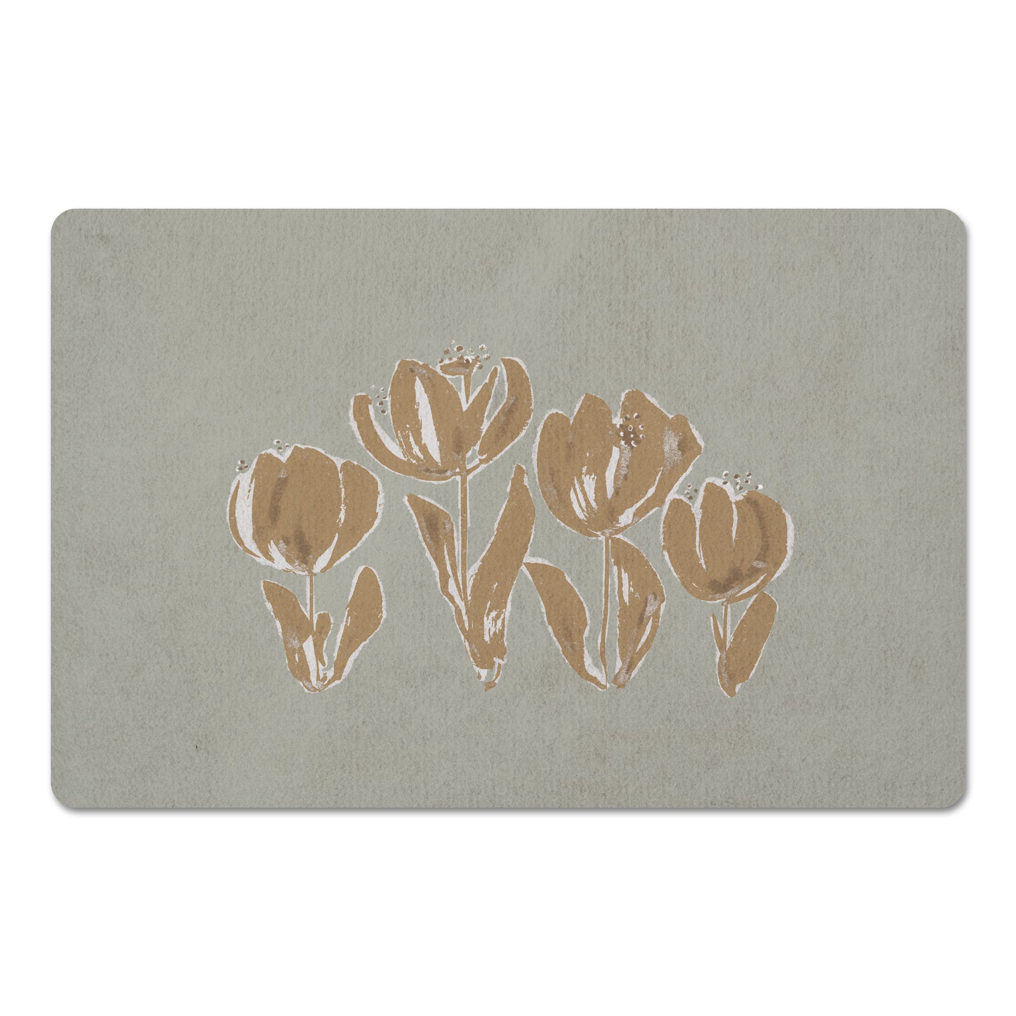 Soft Toned Tulips Floor Mat