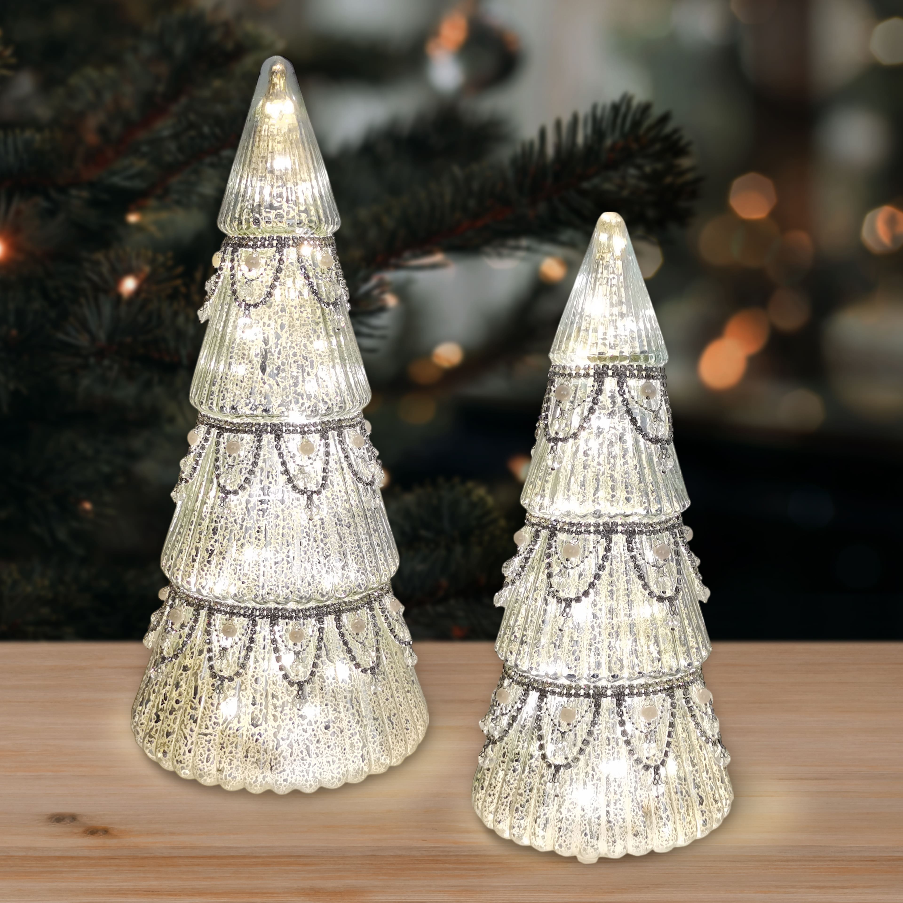 LED Glass Crystal Tree Tabletop D&#xE9;cor by Ashland&#xAE;