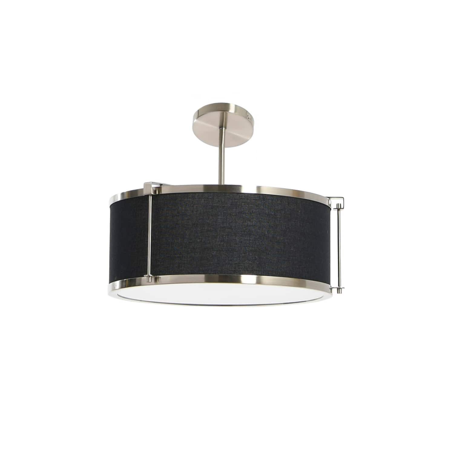 Hello Honey® 10" Metal Semi-Flush Mount Ceiling Light with Captured Linen Shade
