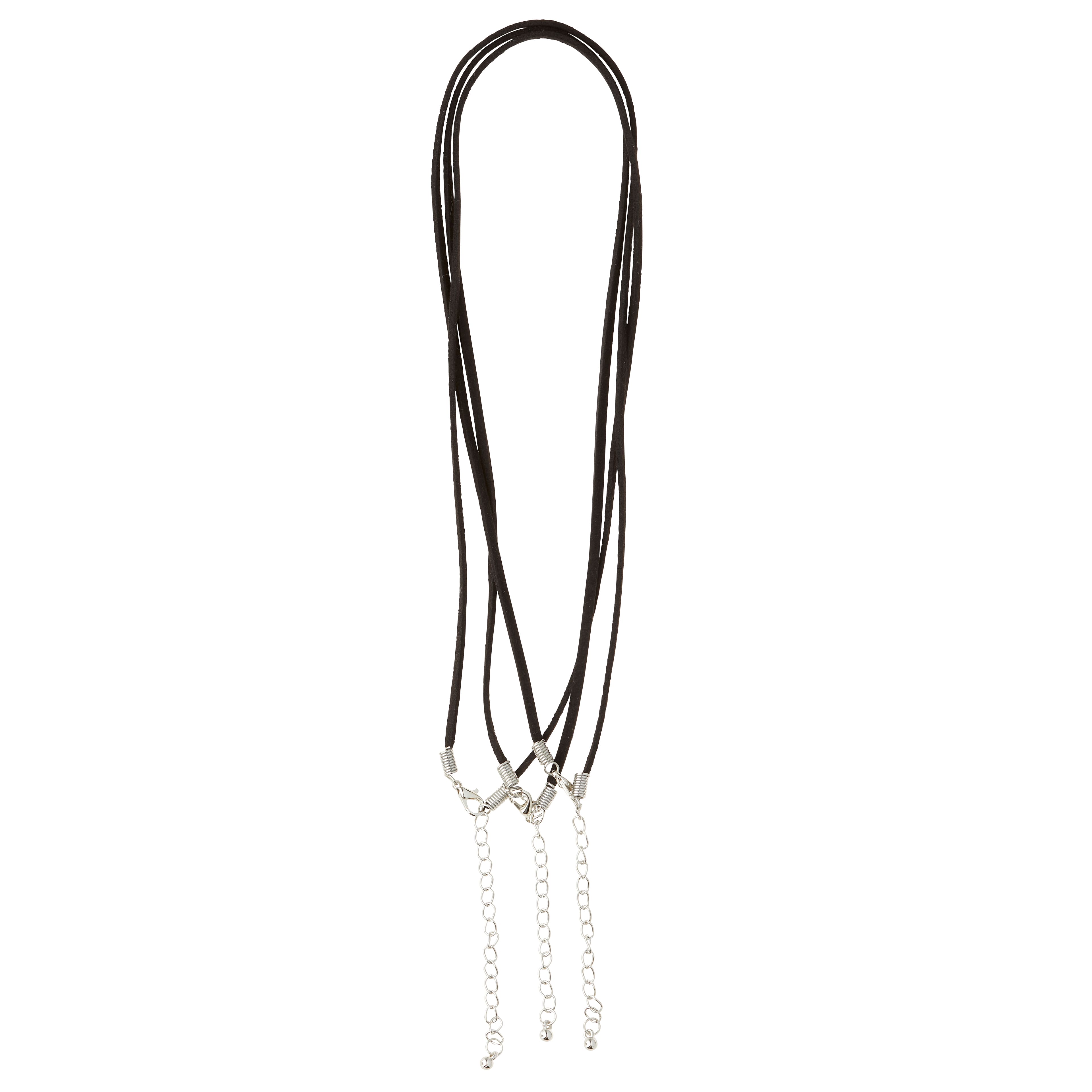 Black Suede Cording Necklace by Bead Landing™