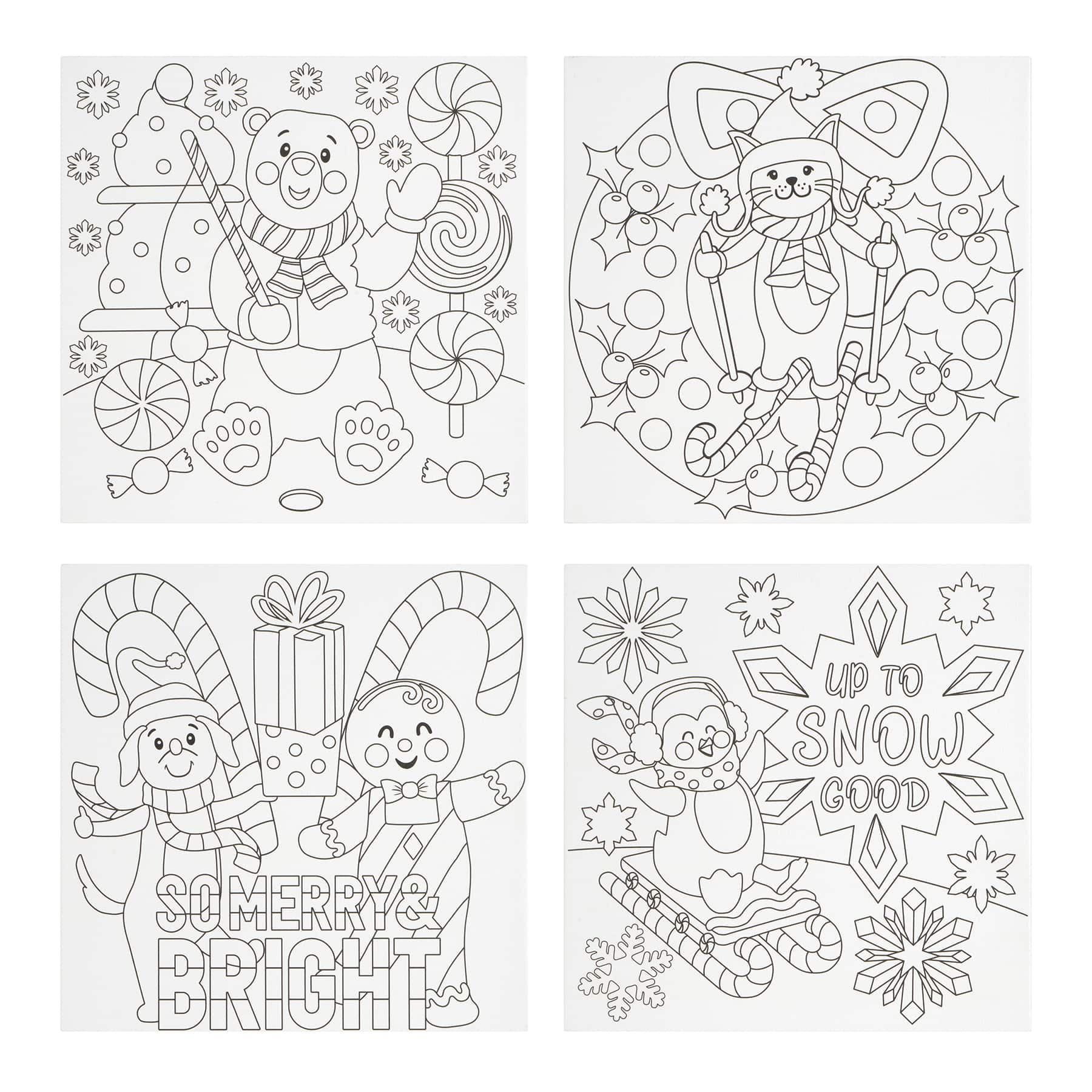 Fun in the Snow Coloring Boards, 12ct. by Creatology&#x2122;