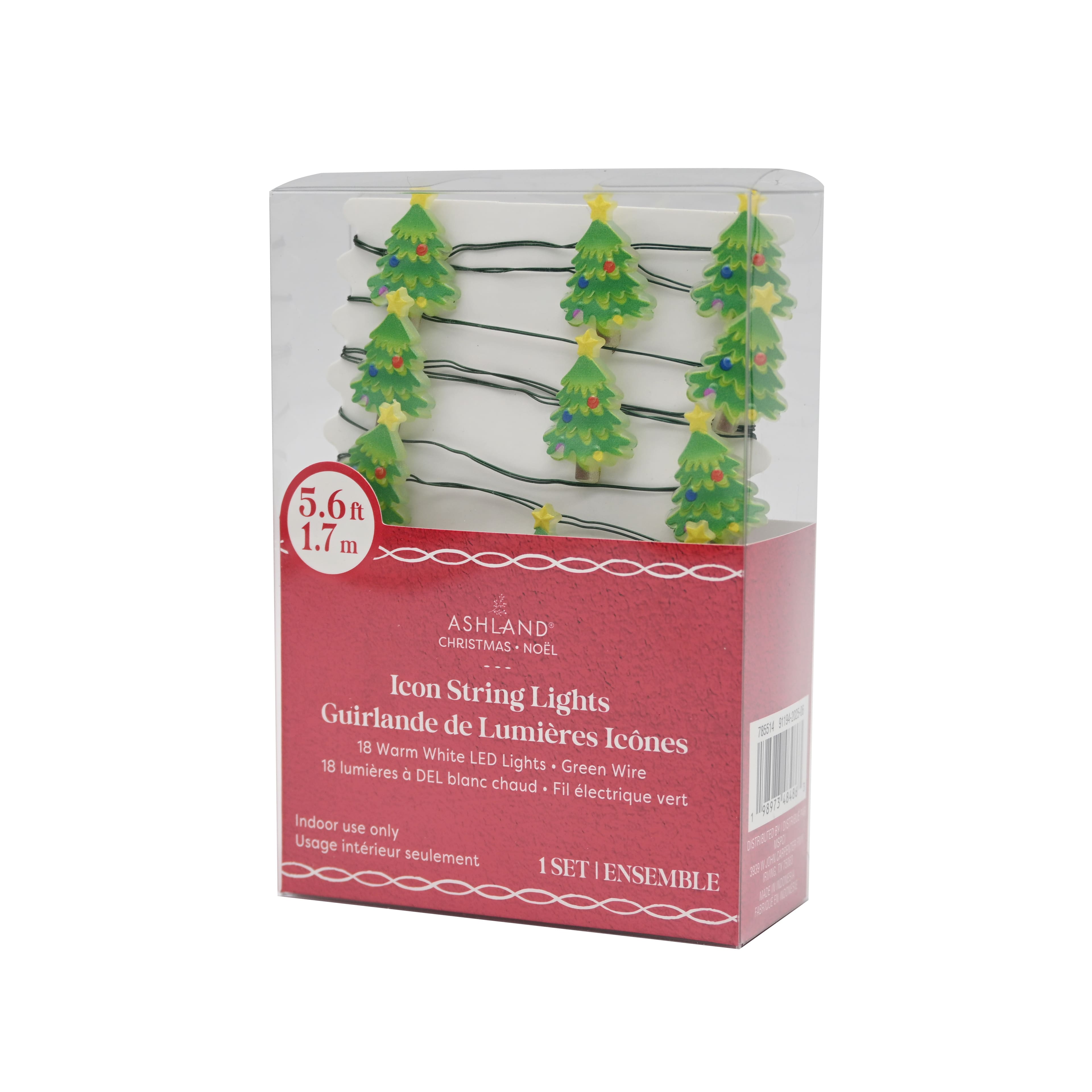 18ct. Warm White LED Christmas Tree String Lights on Green Wire by Ashland&#xAE;