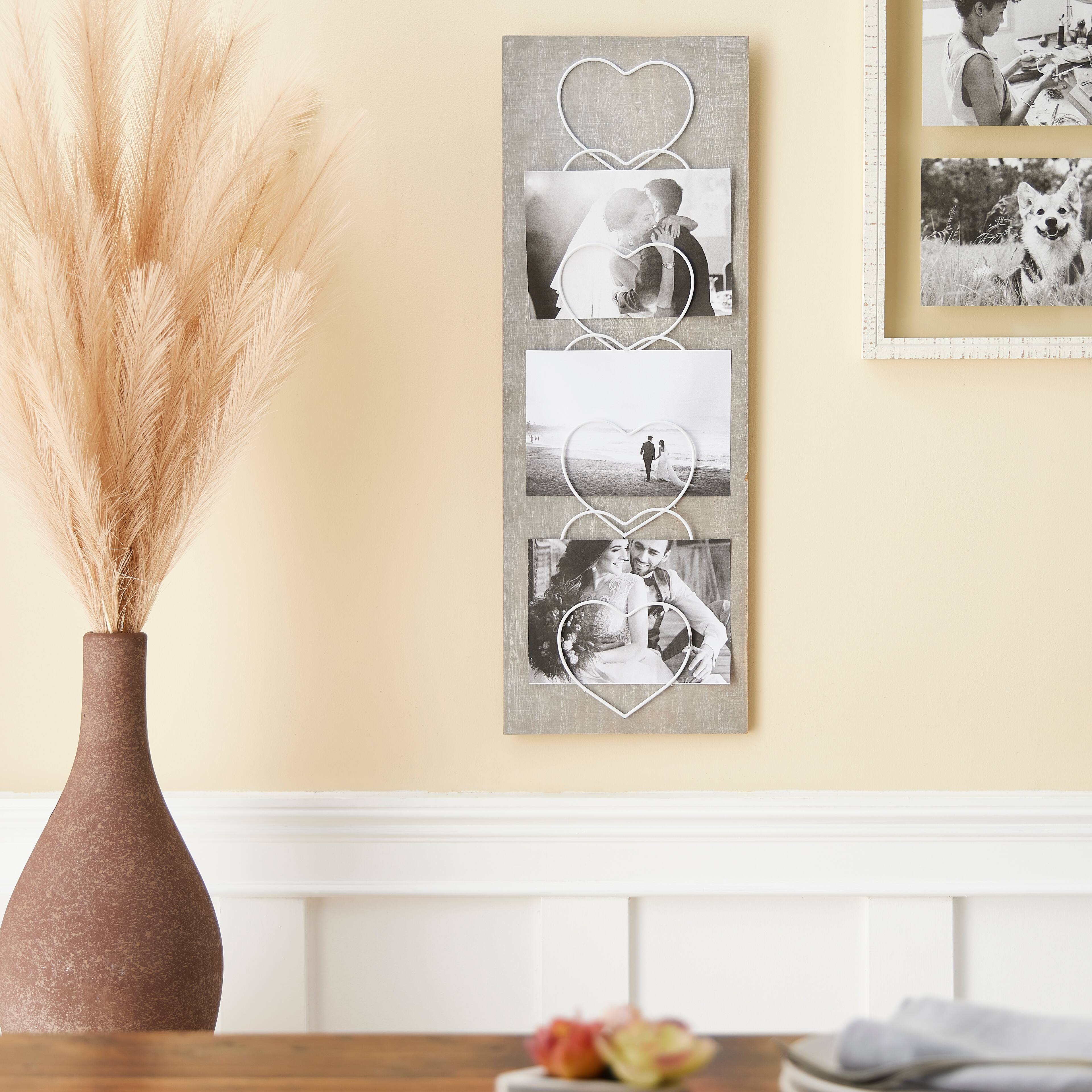 6 Pack: 7 Opening Gray Wire Heart Collage Frame by Studio D&#xE9;cor&#xAE;