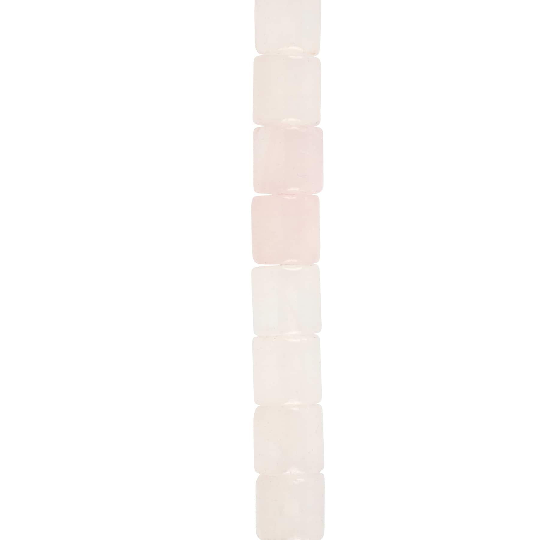 Rose Quartz Tube Beads by Bead Landing™ 