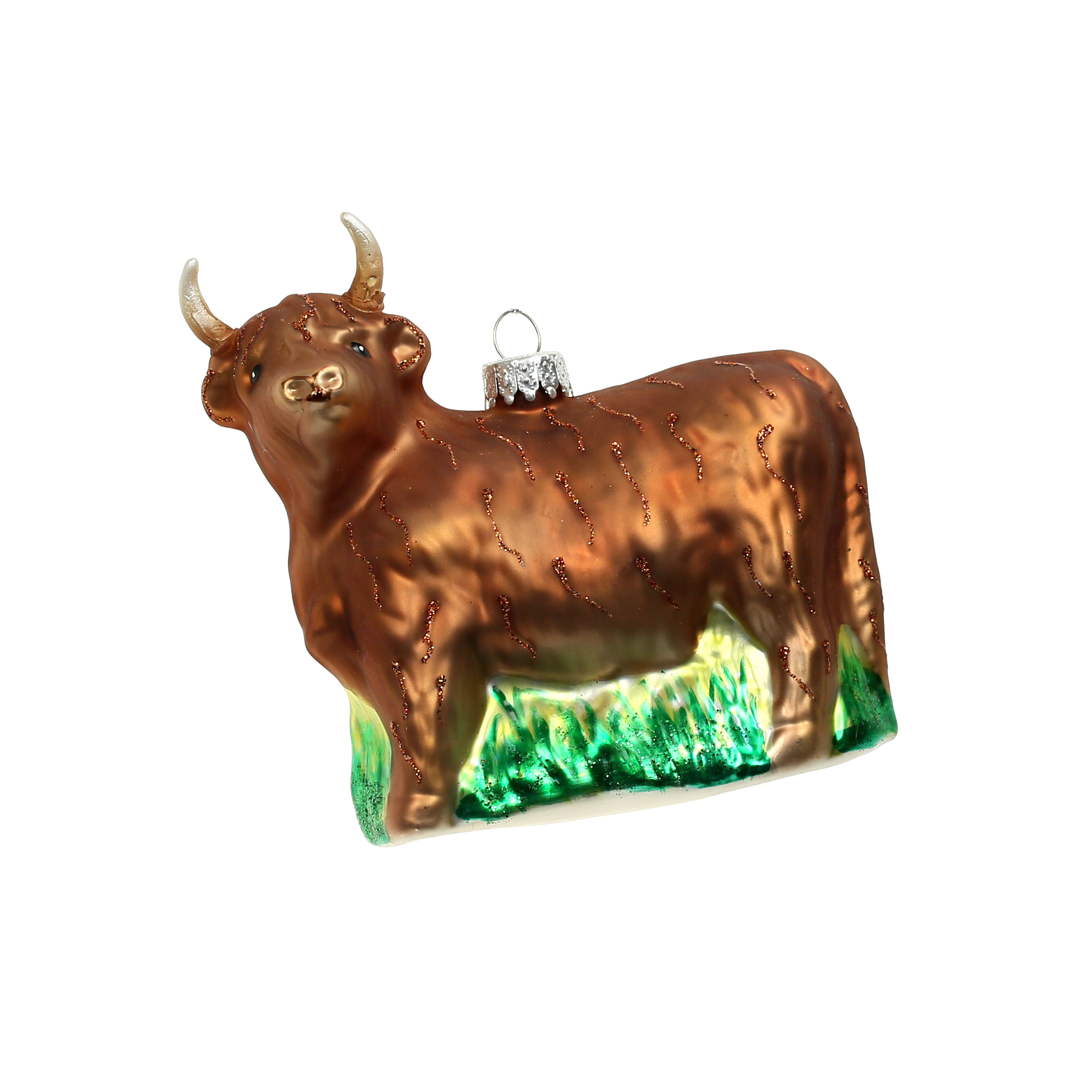 4.25&#x22; Brown Highland Cow Glass Ornament by Ashland&#xAE;