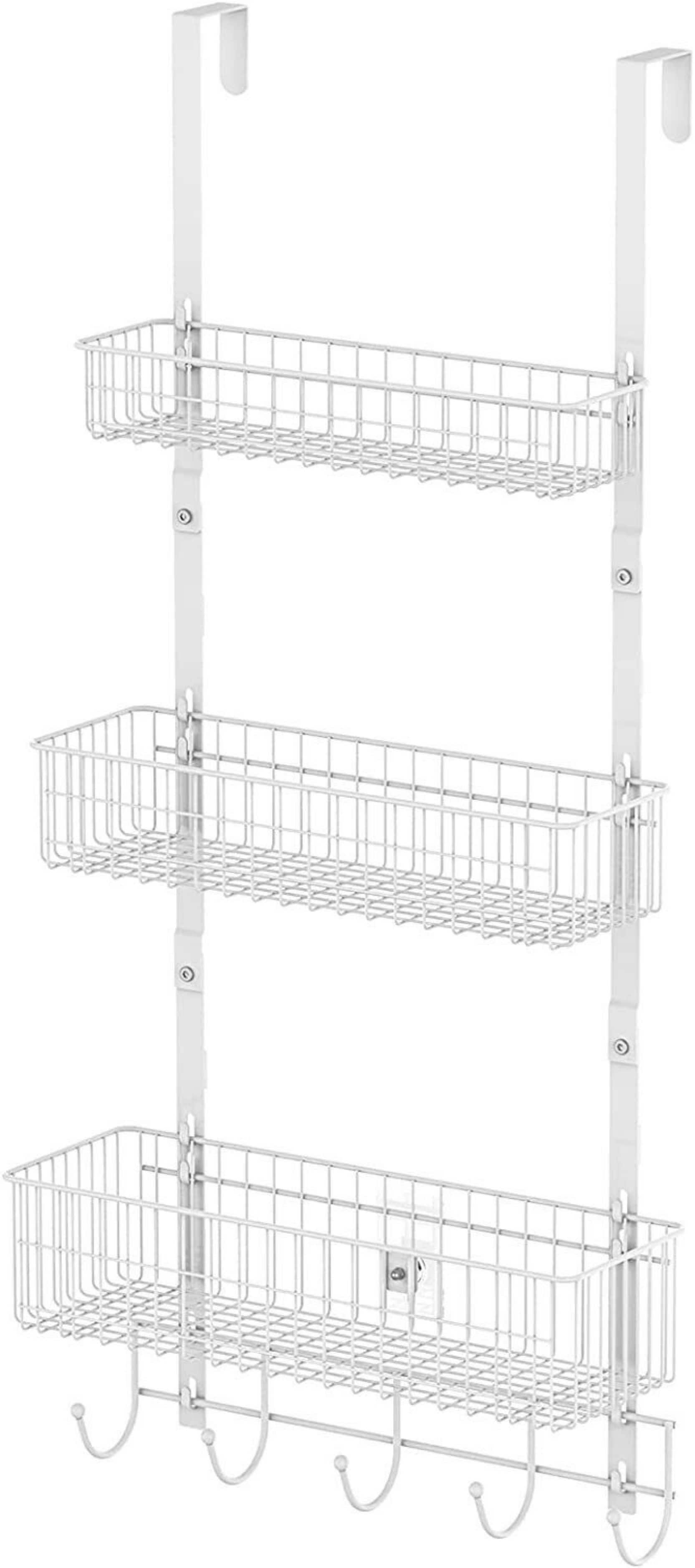 NEX™ White Over The Door Hanging Organizer Rack