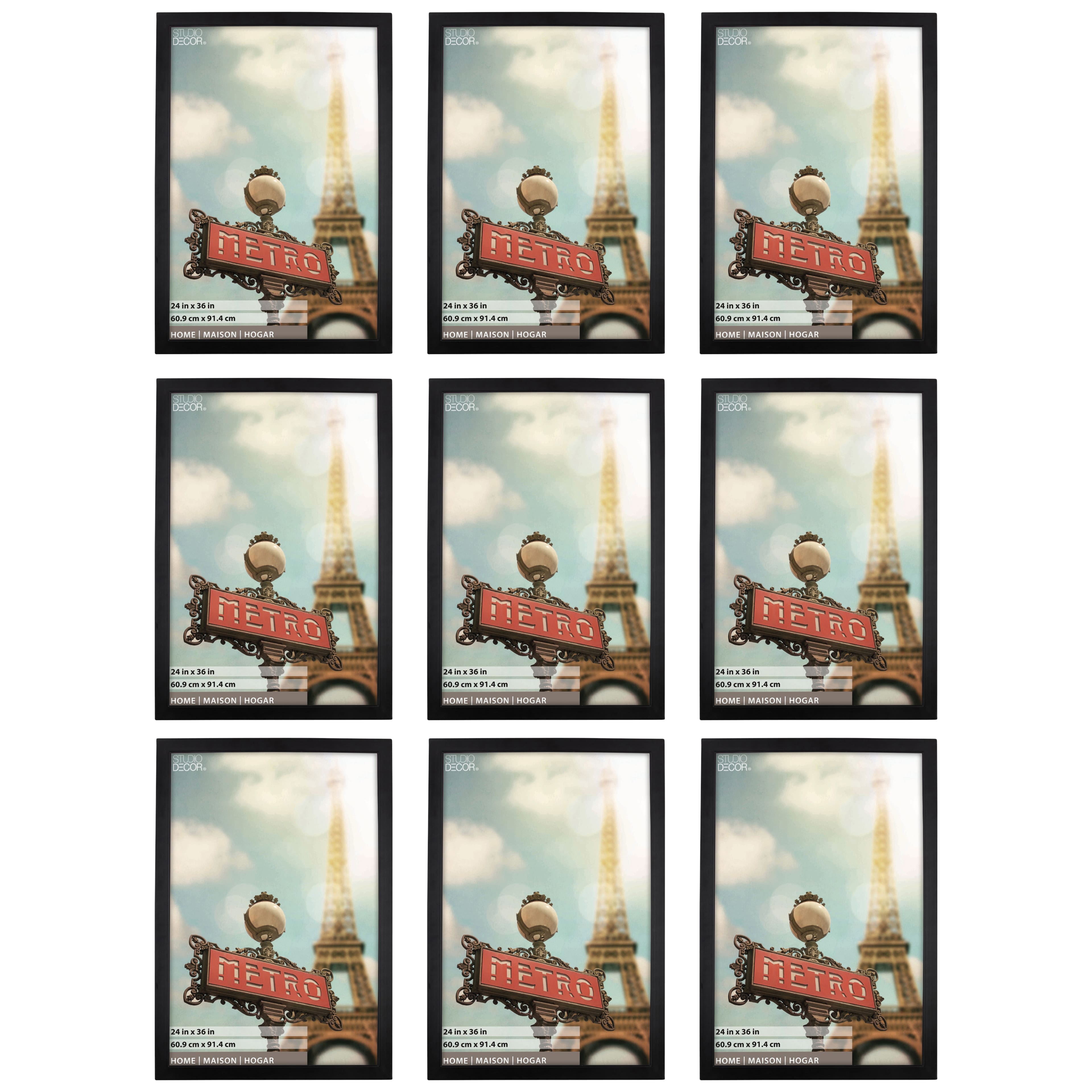 9 Pack: Black 24" x 36" Studio Frame, Home Collection by Studio Décor®