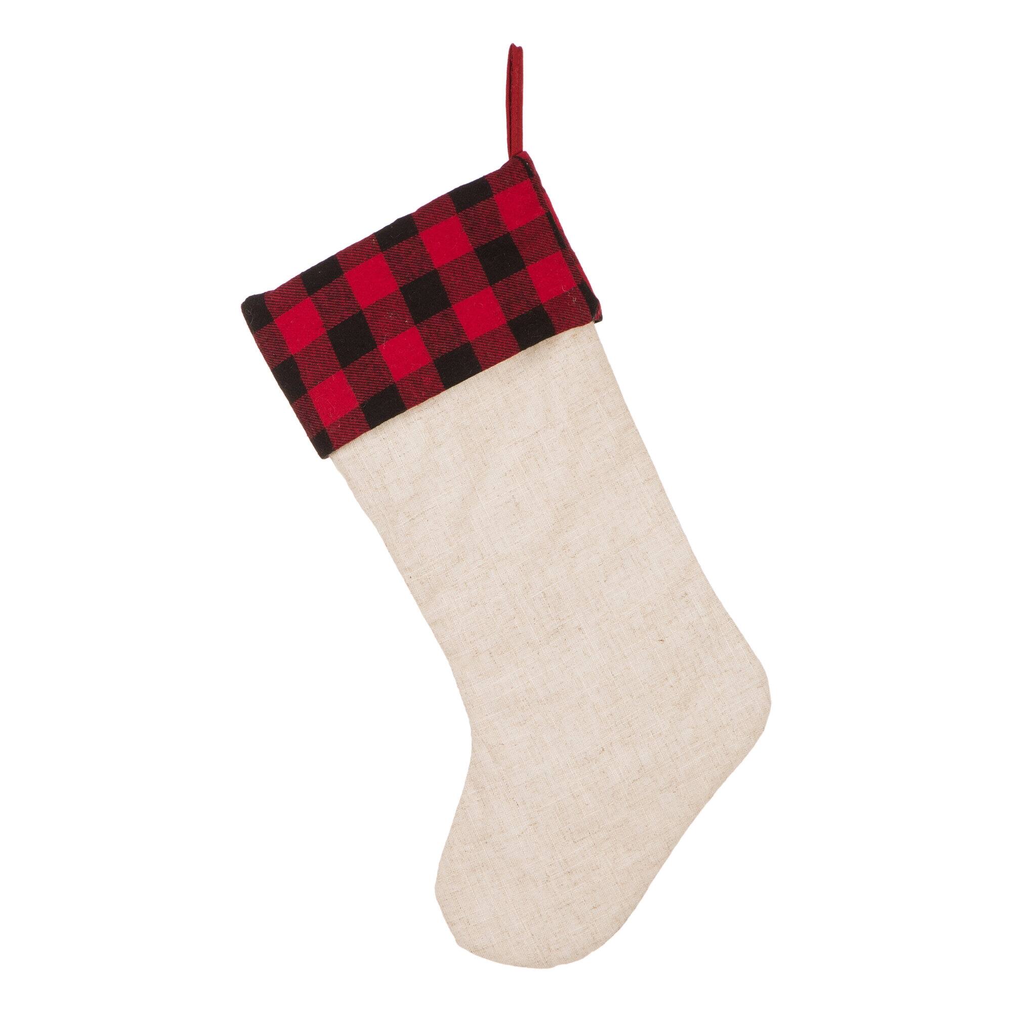 Glitzhome&#xAE; 21&#x22; LED Embroidered Cat &#x26; Dog Linen Christmas Stockings, 2ct.