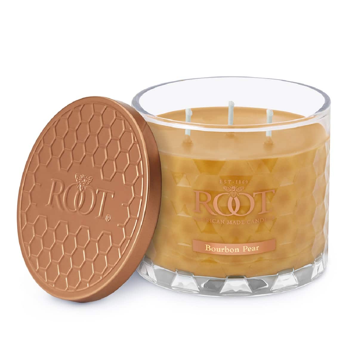 Root Candles Signature 3-Wick Honeycomb Beeswax Blend Jar Candle