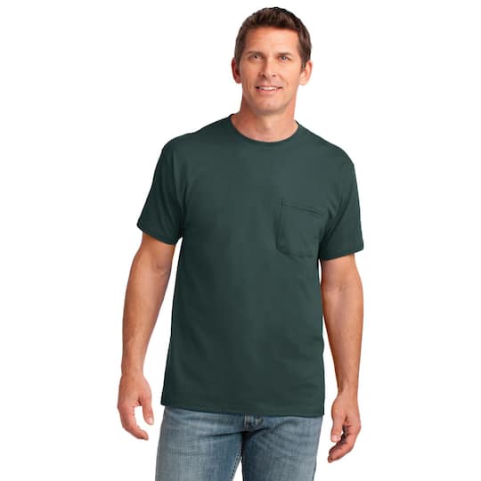 Port & Company® Core Cotton Pocket Adult T-Shirt | Michaels