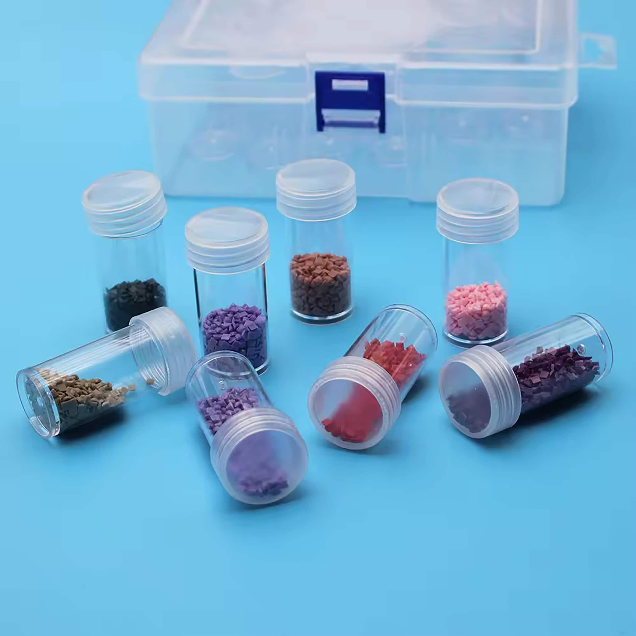 Sparkly Selections Clear Diamond Painting Storage Container with 24 Bottles