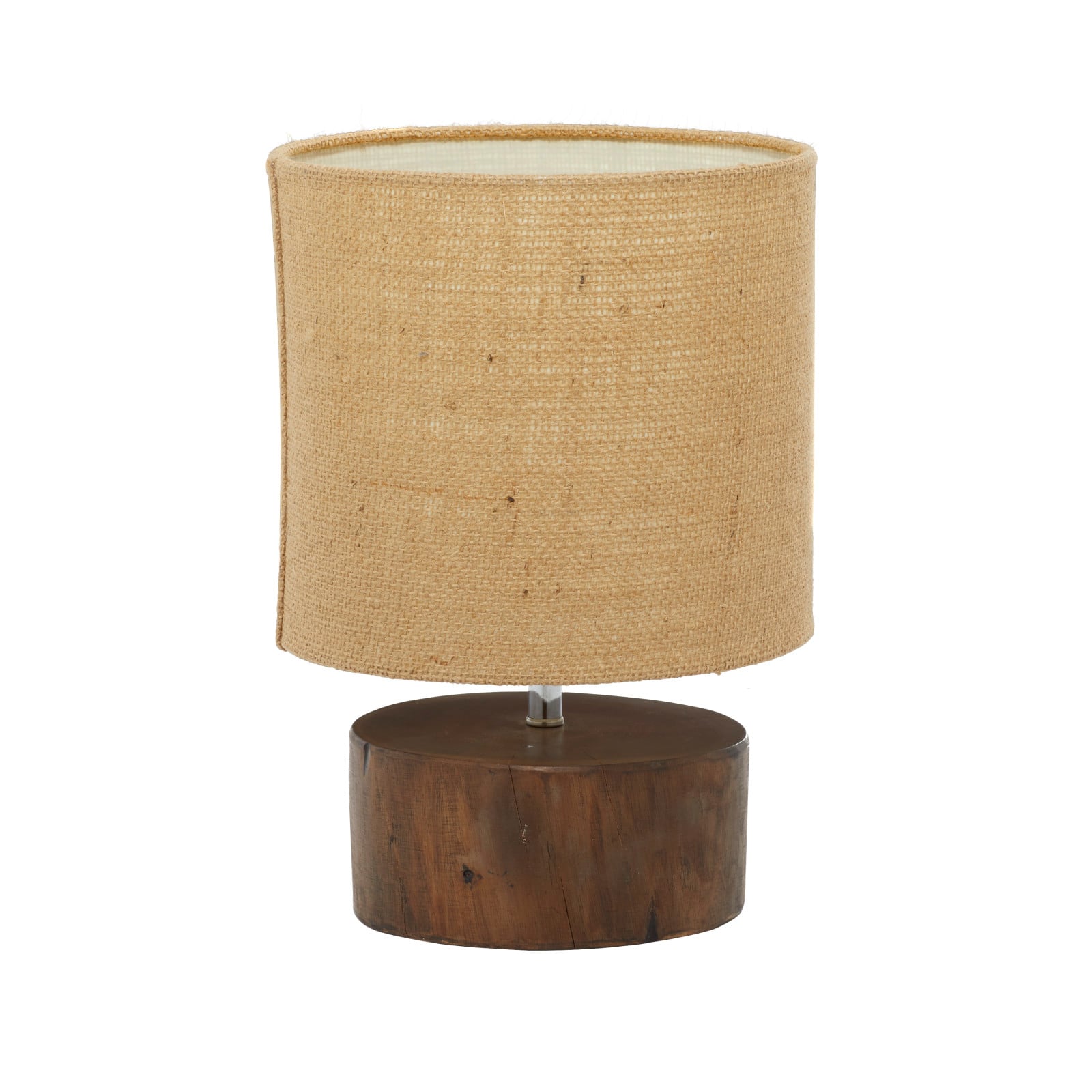 Brown Wood Rustic Table Lamp, 14&#x22; x 10&#x22; x 10&#x22;