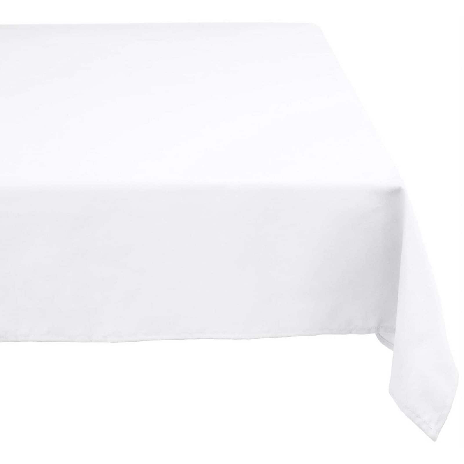 DII&#xAE; 84&#x22; White Polyester Tablecloth