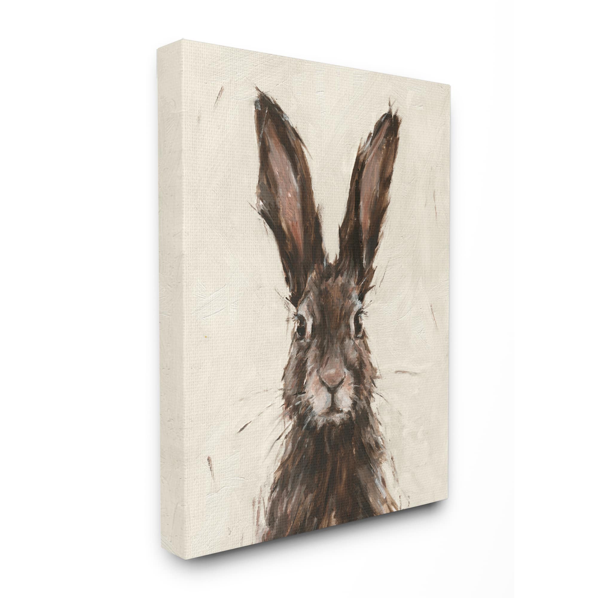 Stupell Industries Brown European Rabbit Portrait Canvas Wall Art
