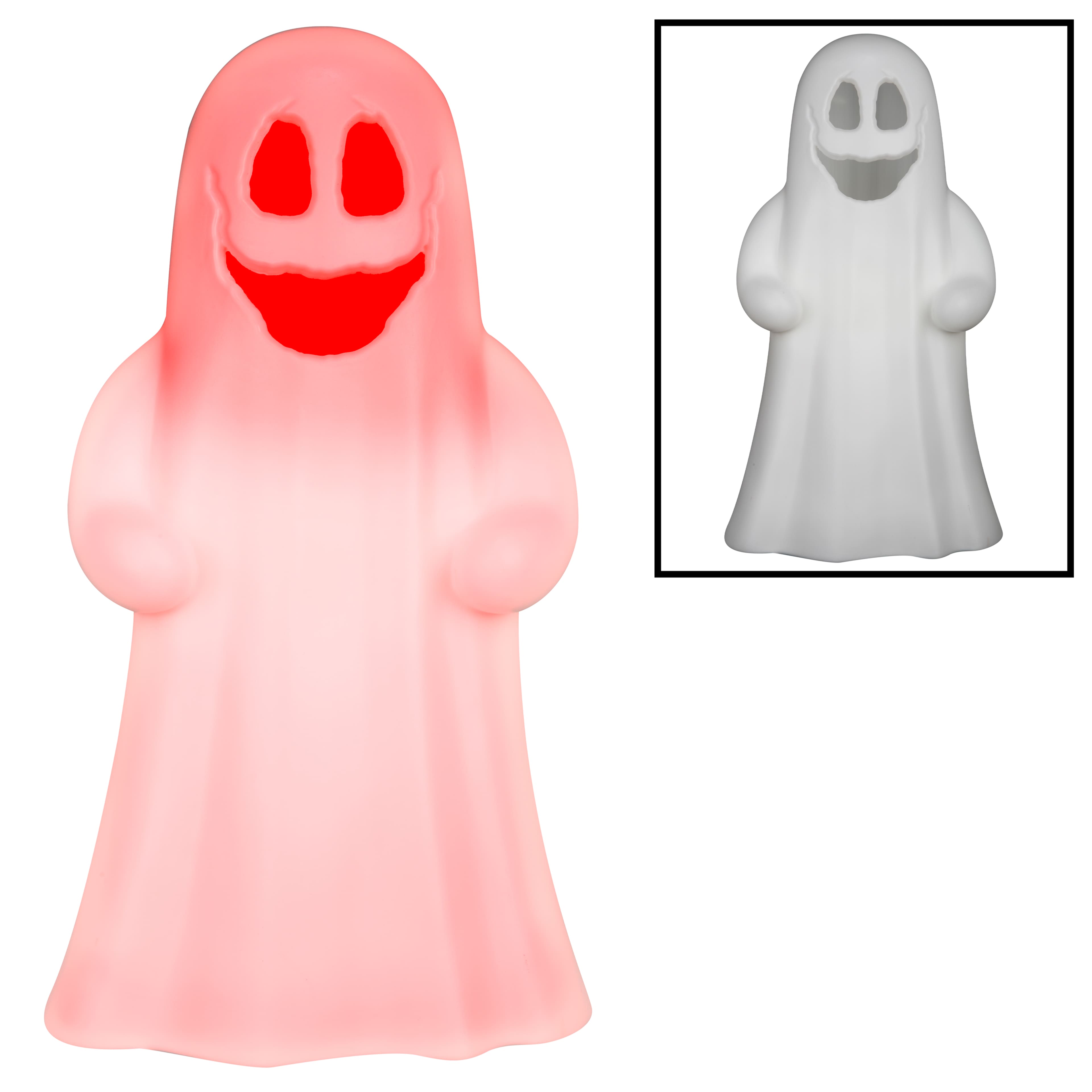20&#x22; Light Up Happy Ghost Blow Mold with Fading Red Light by Ashland&#xAE;
