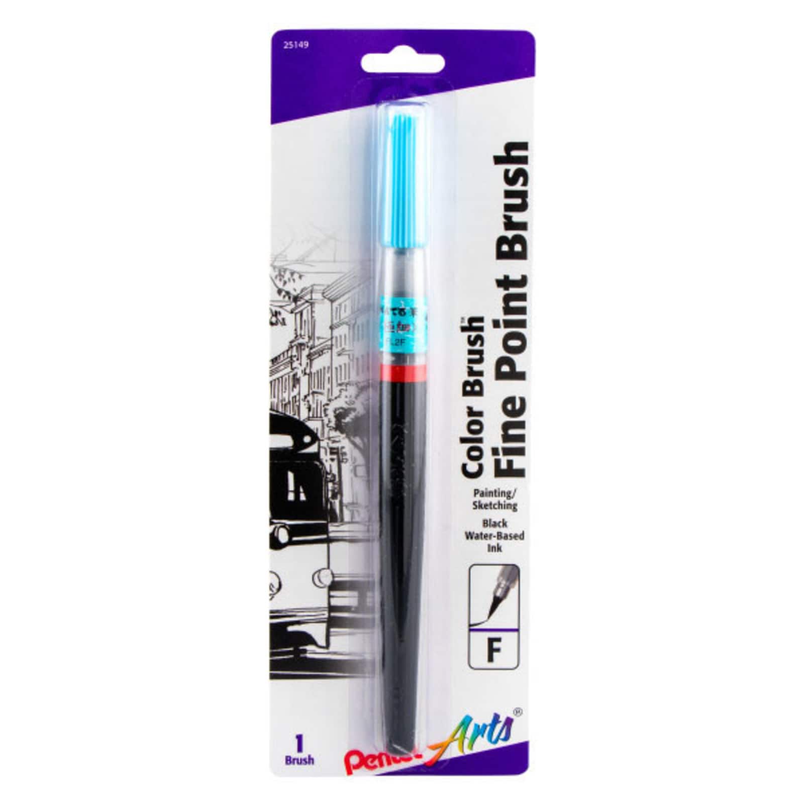 Pentel Arts® Color Brush™ Black Pen - Main Image